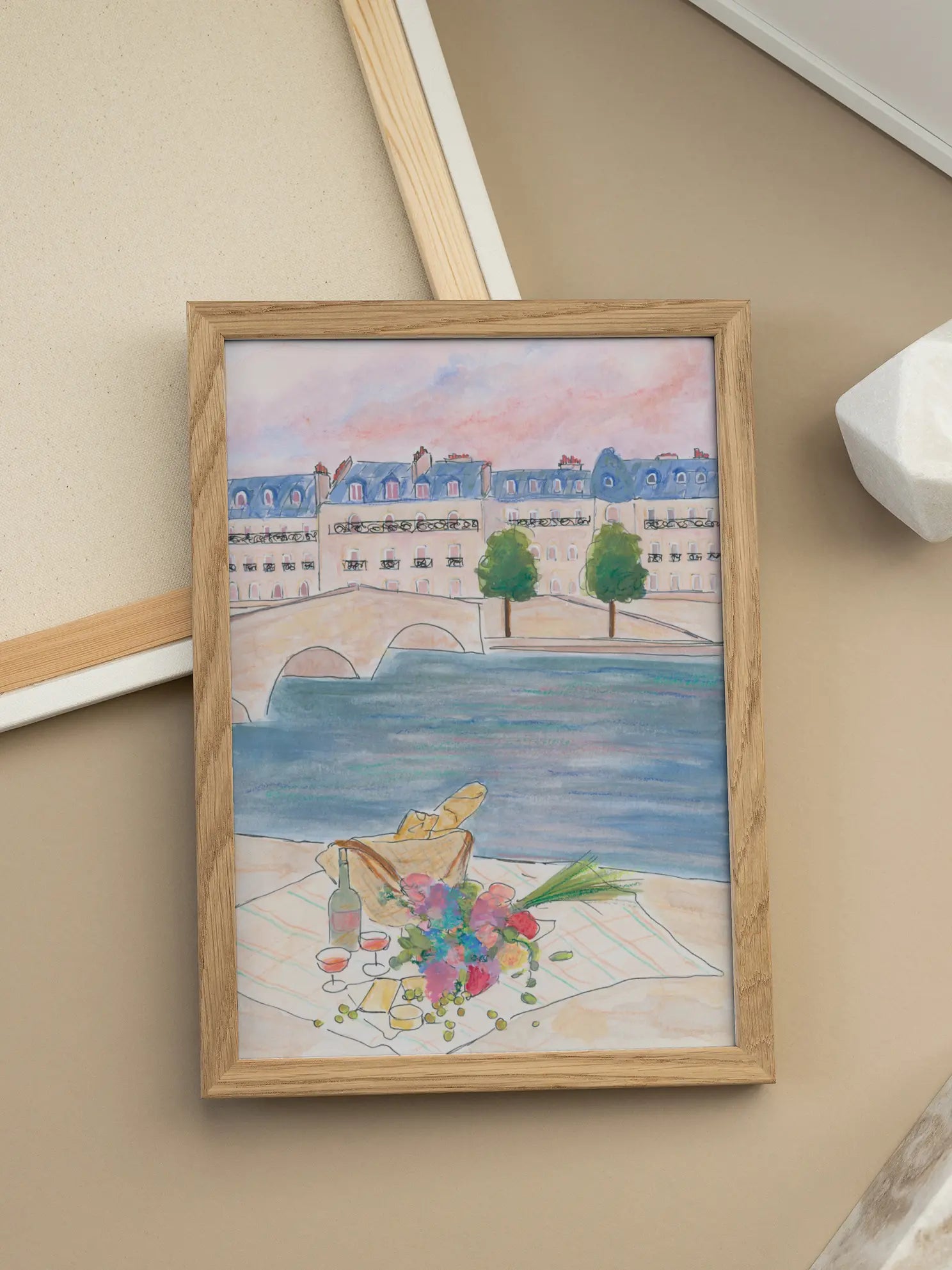 River Picnic Poster