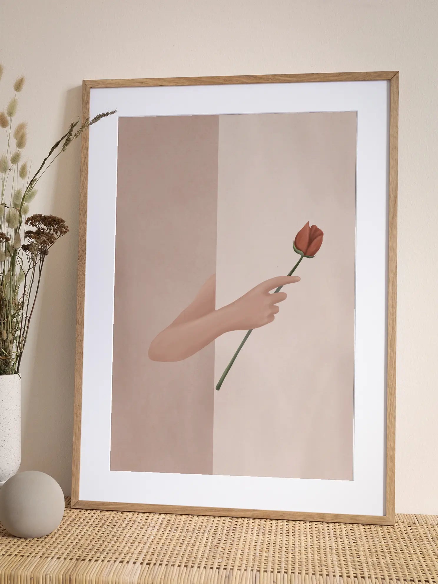 Rose in Hand Poster