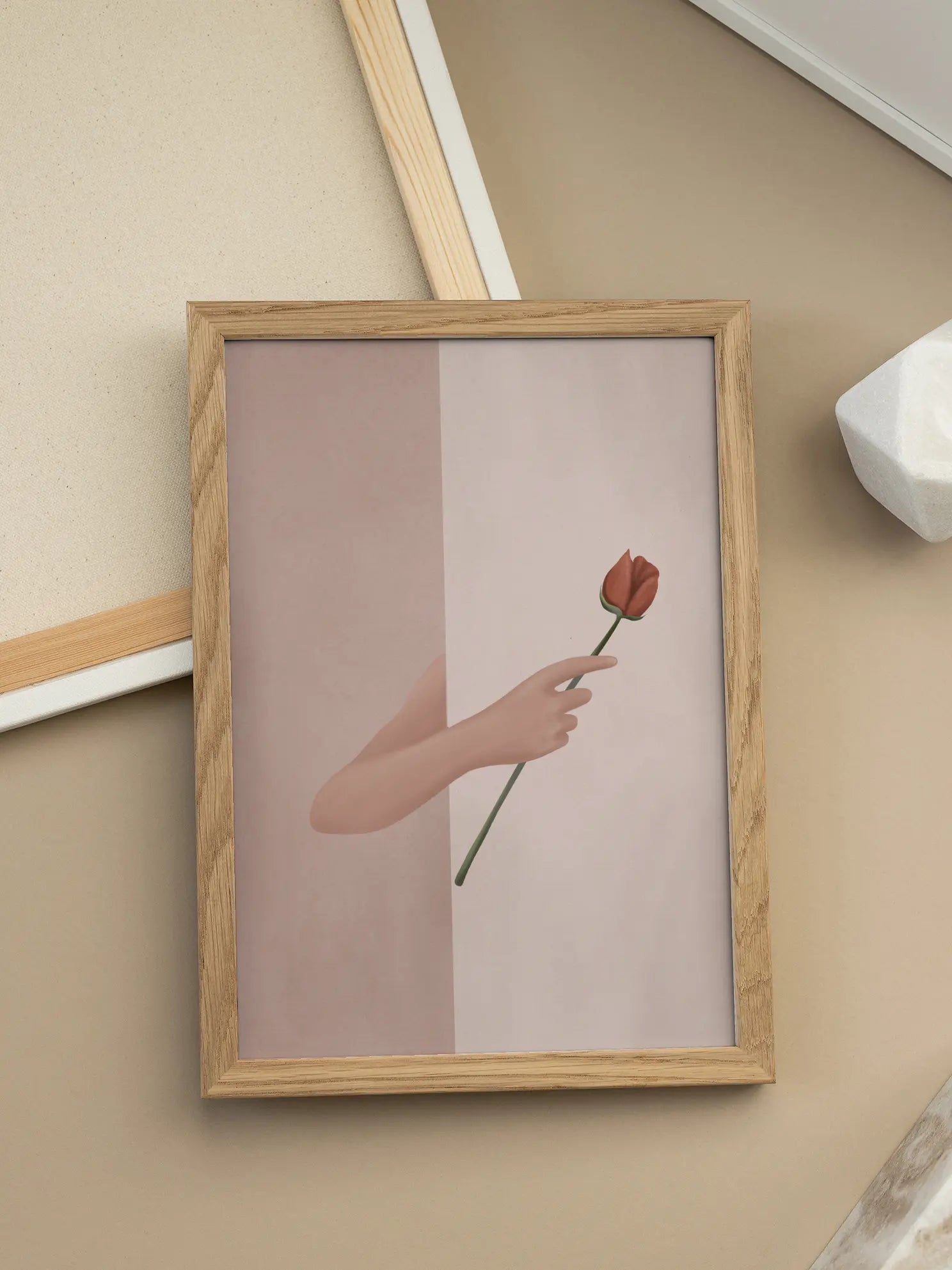 Rose in Hand Poster