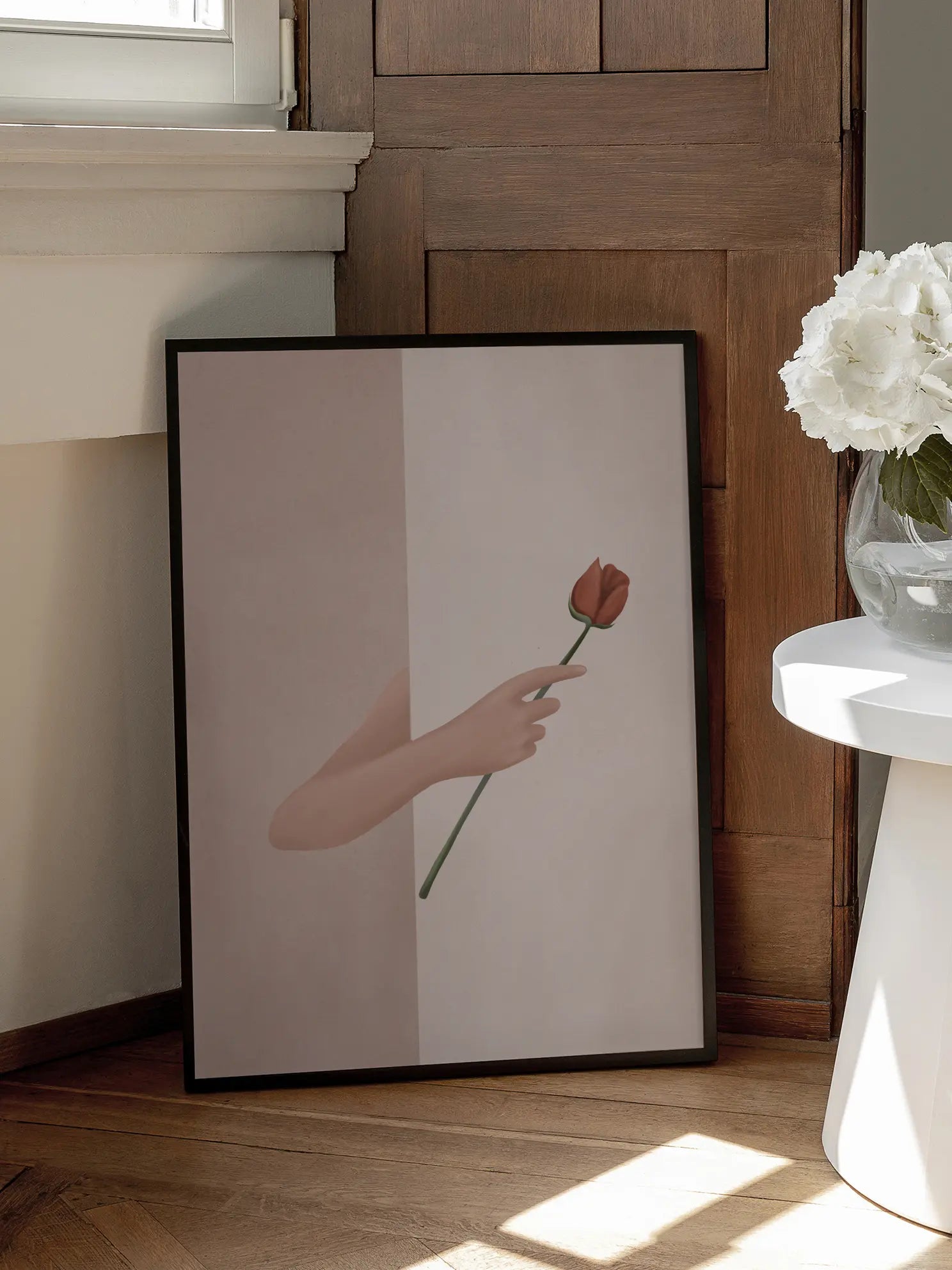 Rose in Hand Poster