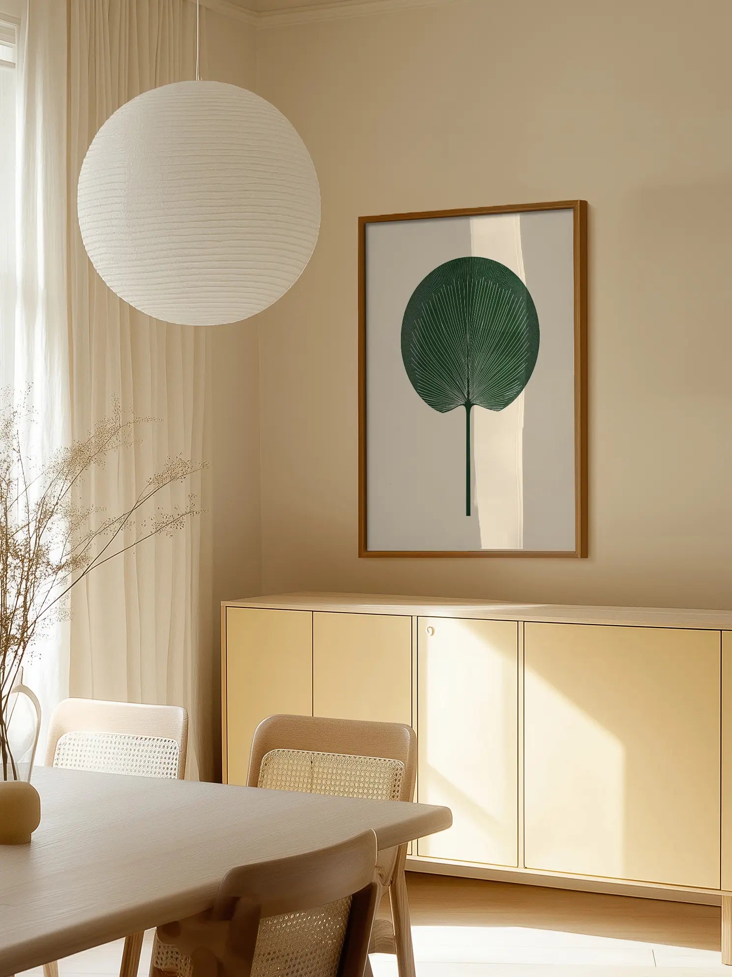 Round Botanical Poster