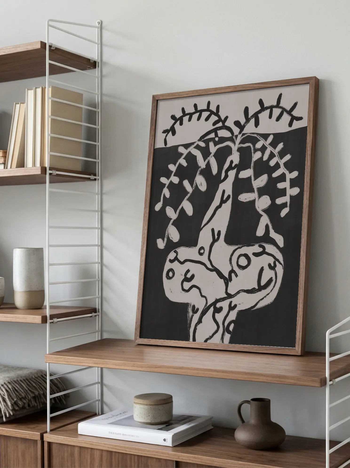 Rustic Pot Plant On the Table Poster