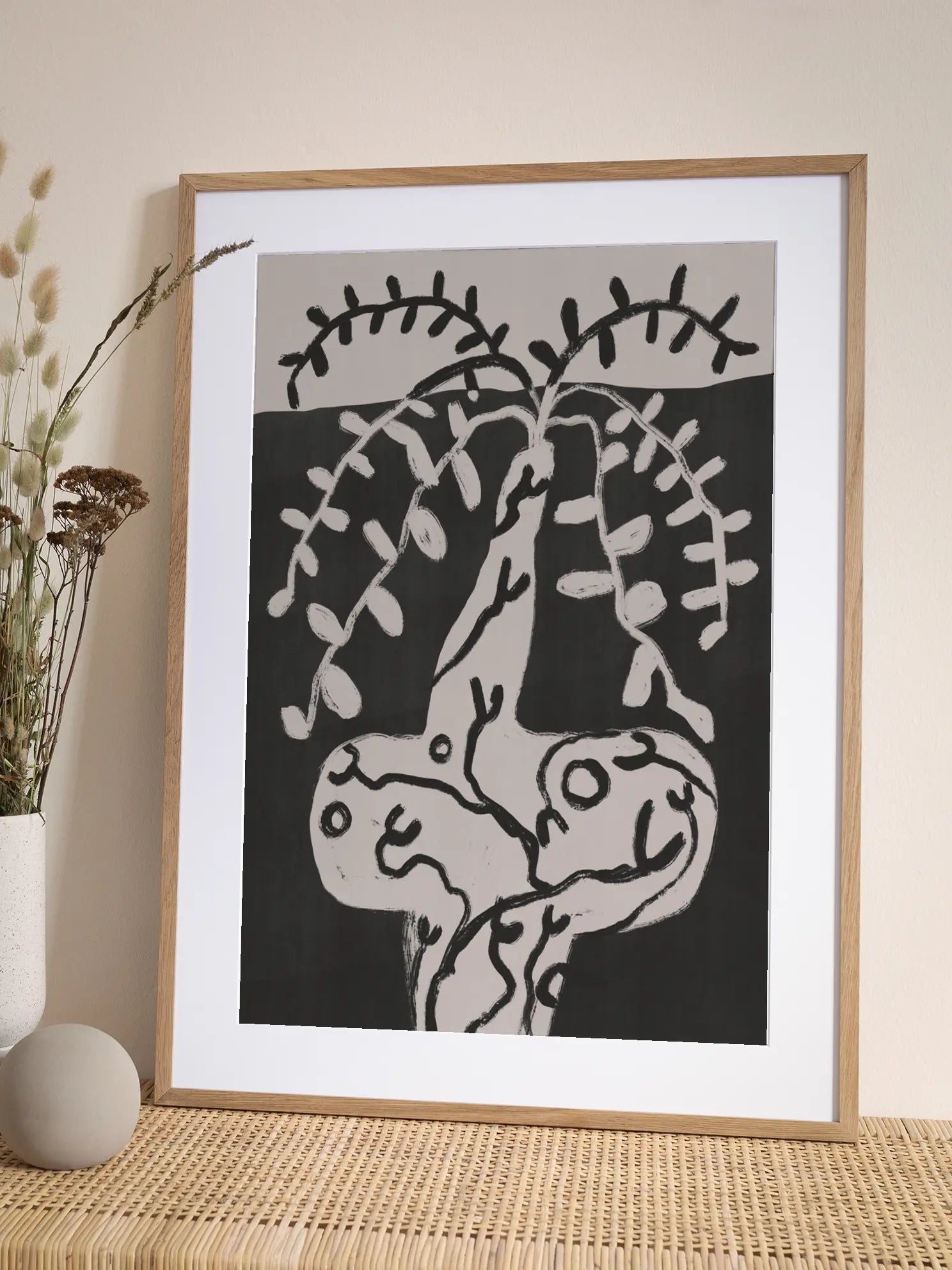 Rustic Pot Plant On the Table Poster