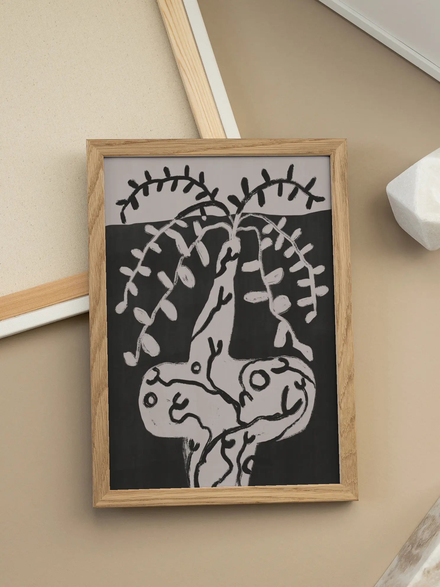 Rustic Pot Plant On the Table Poster