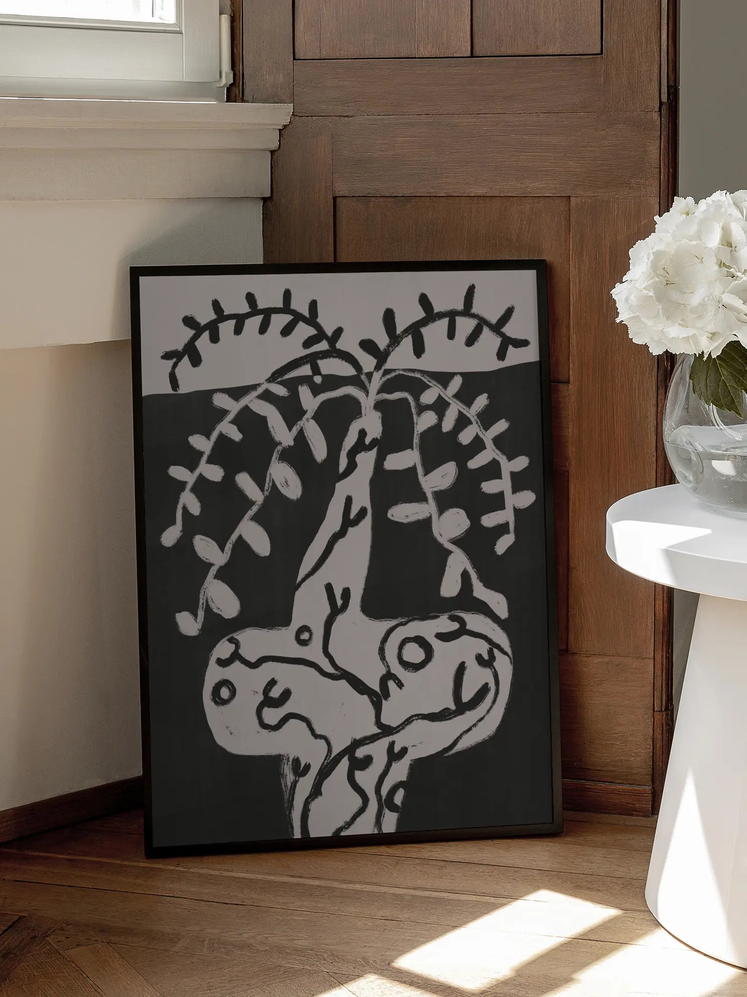 Rustic Pot Plant On the Table Poster