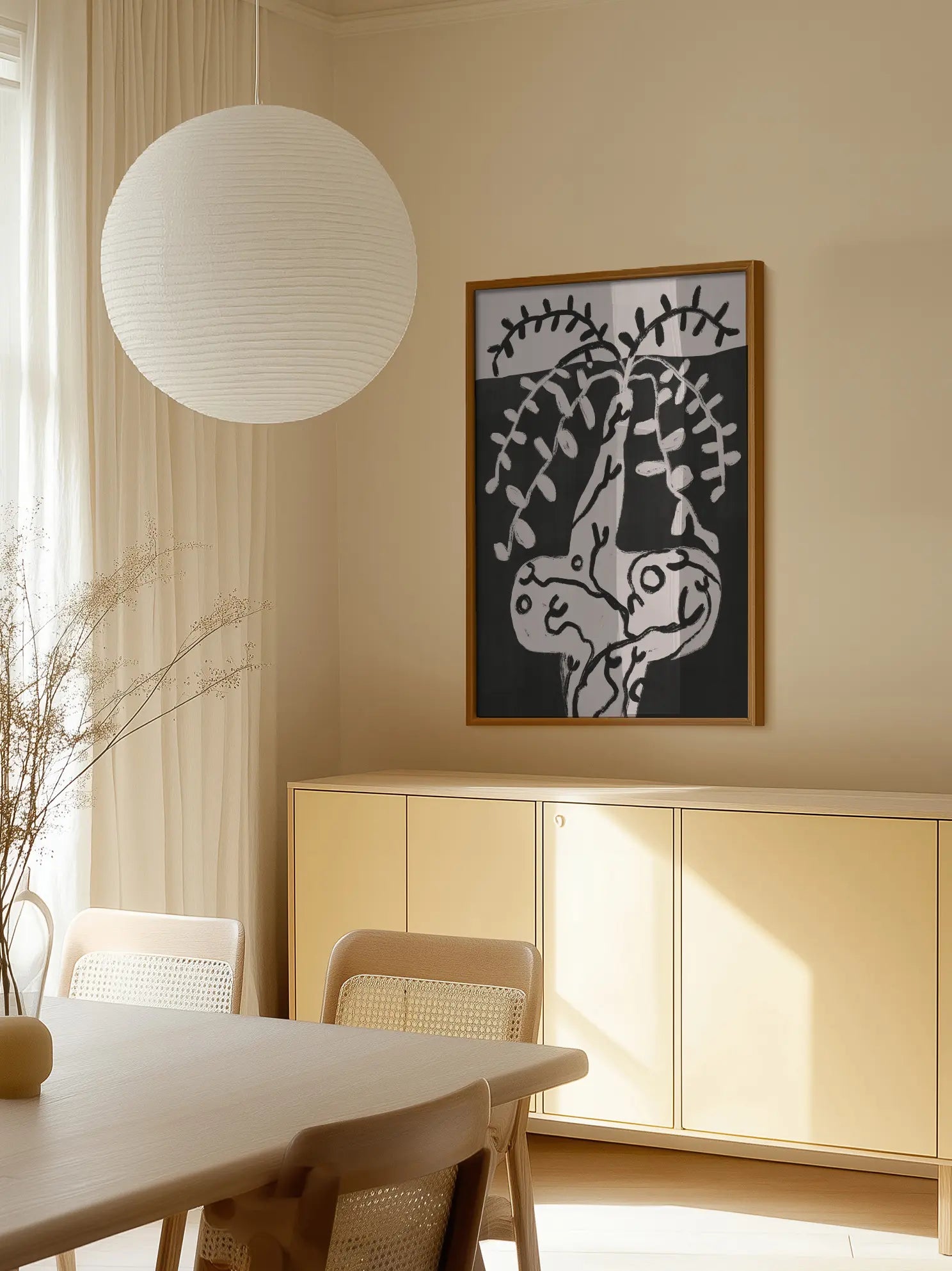 Rustic Pot Plant On the Table Poster