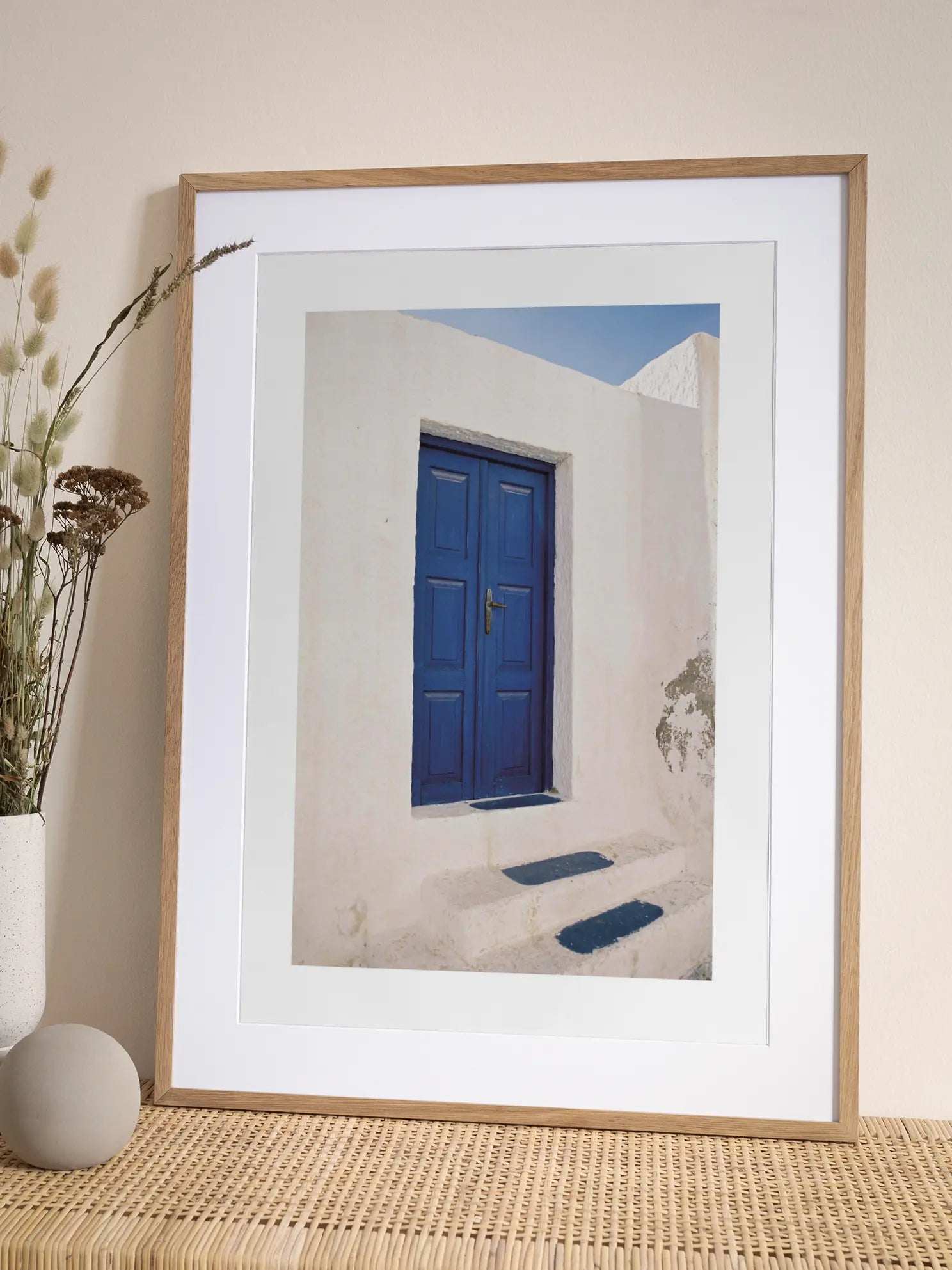Santorini Doorway Poster
