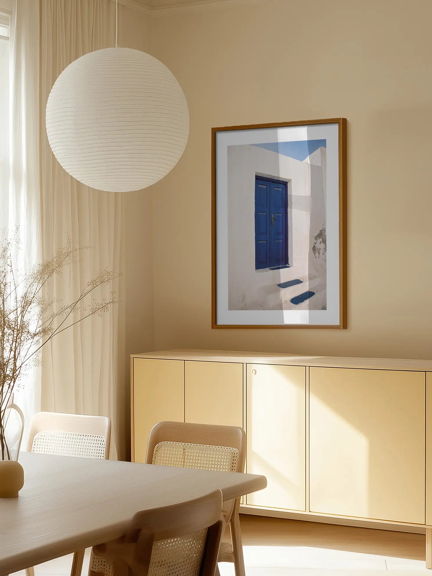 Santorini Doorway Poster