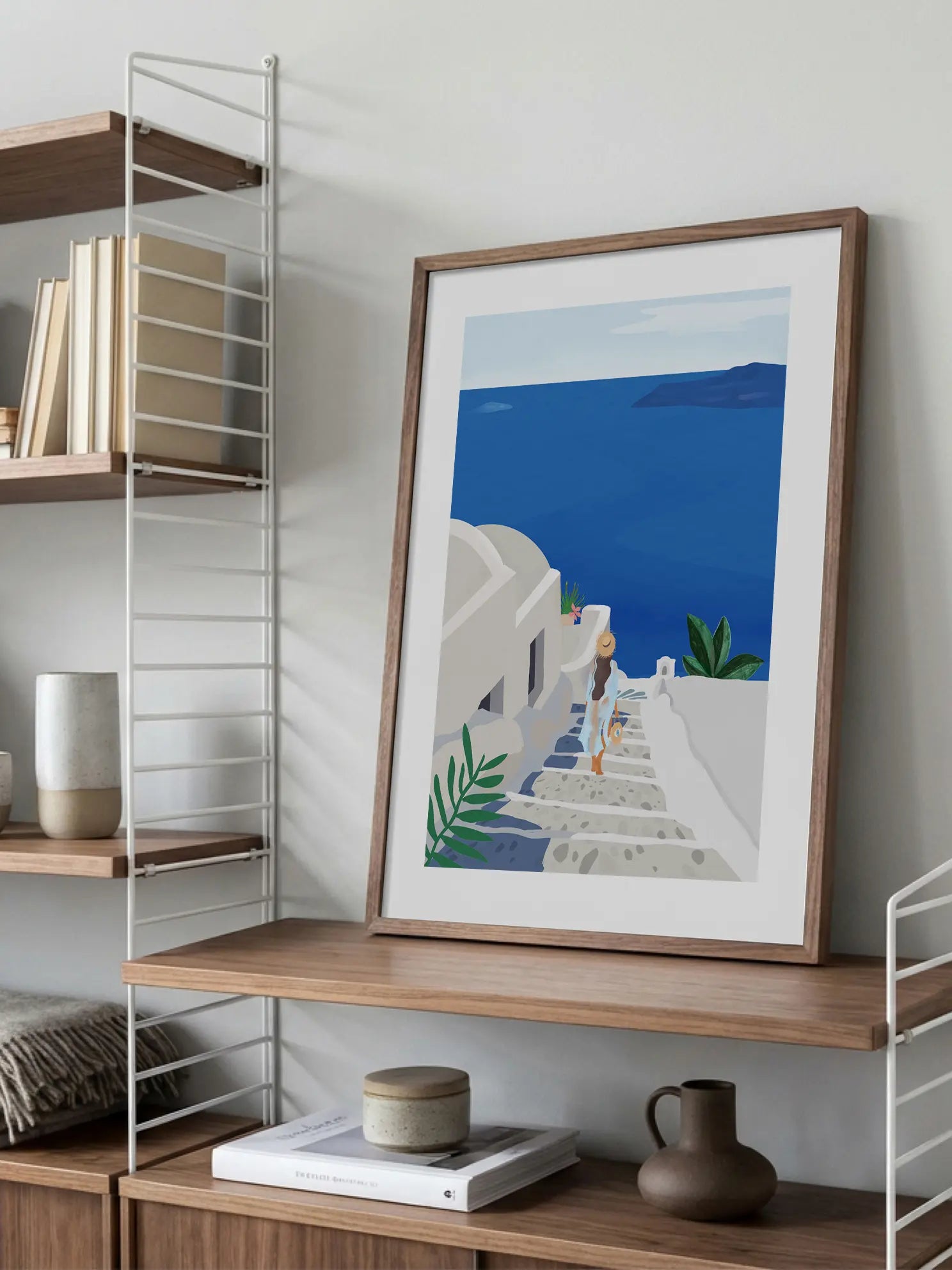 Santorini View Poster
