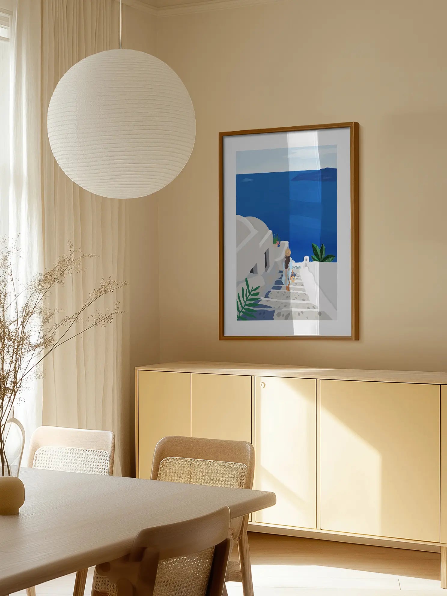 Santorini View Poster