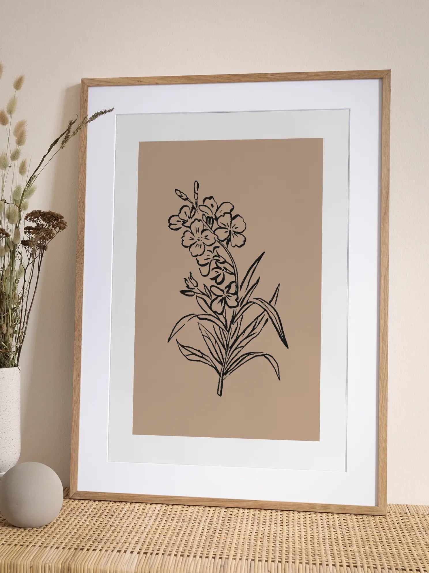 Sketch of Flowers Poster