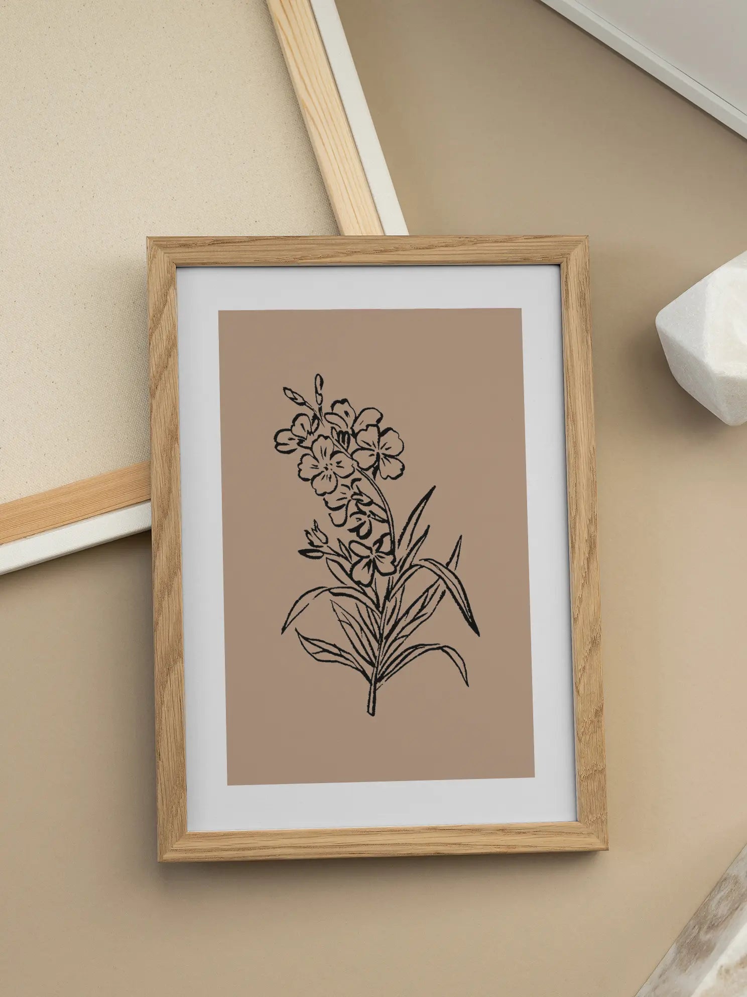 Sketch of Flowers Poster