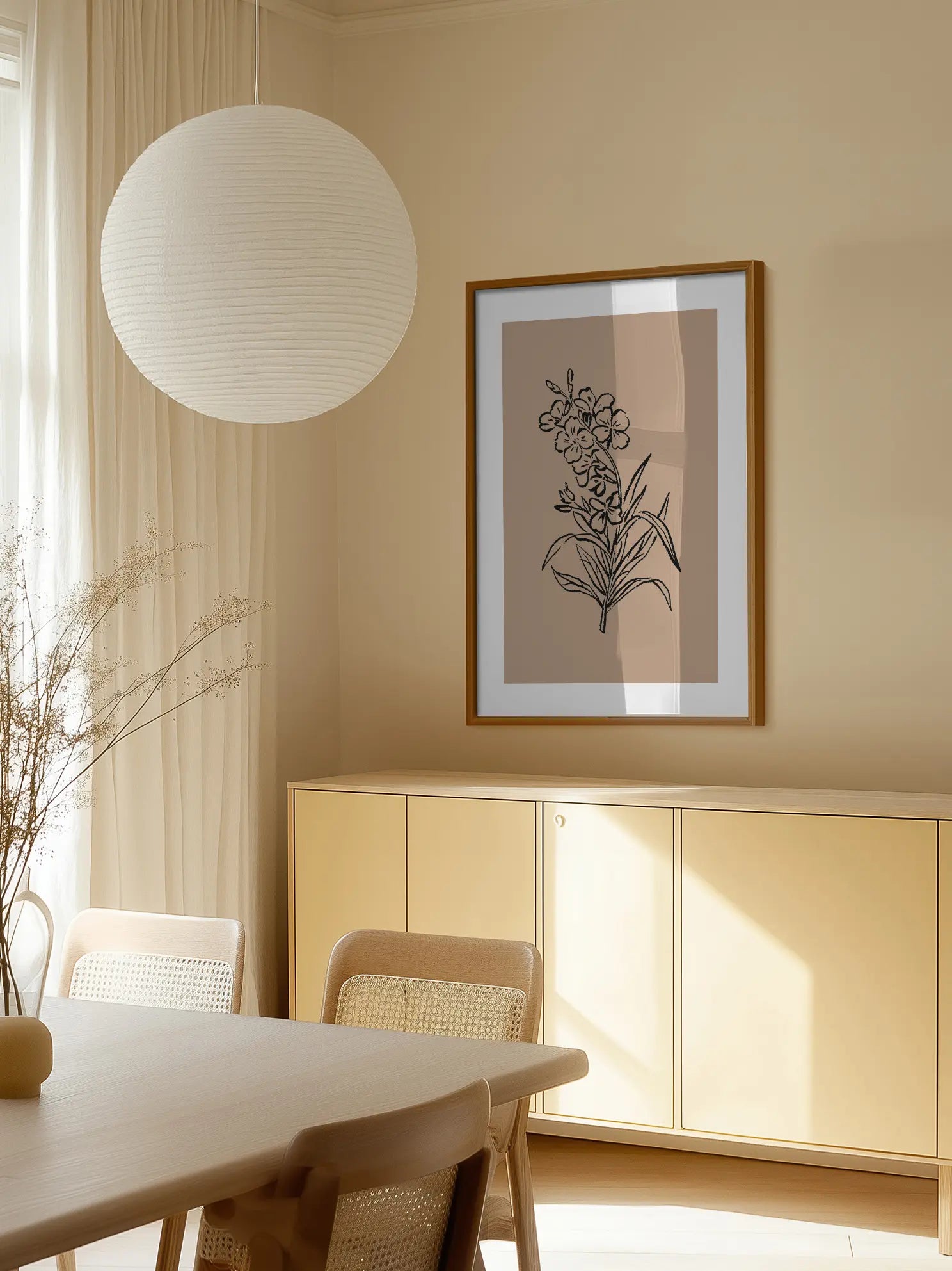 Sketch of Flowers Poster