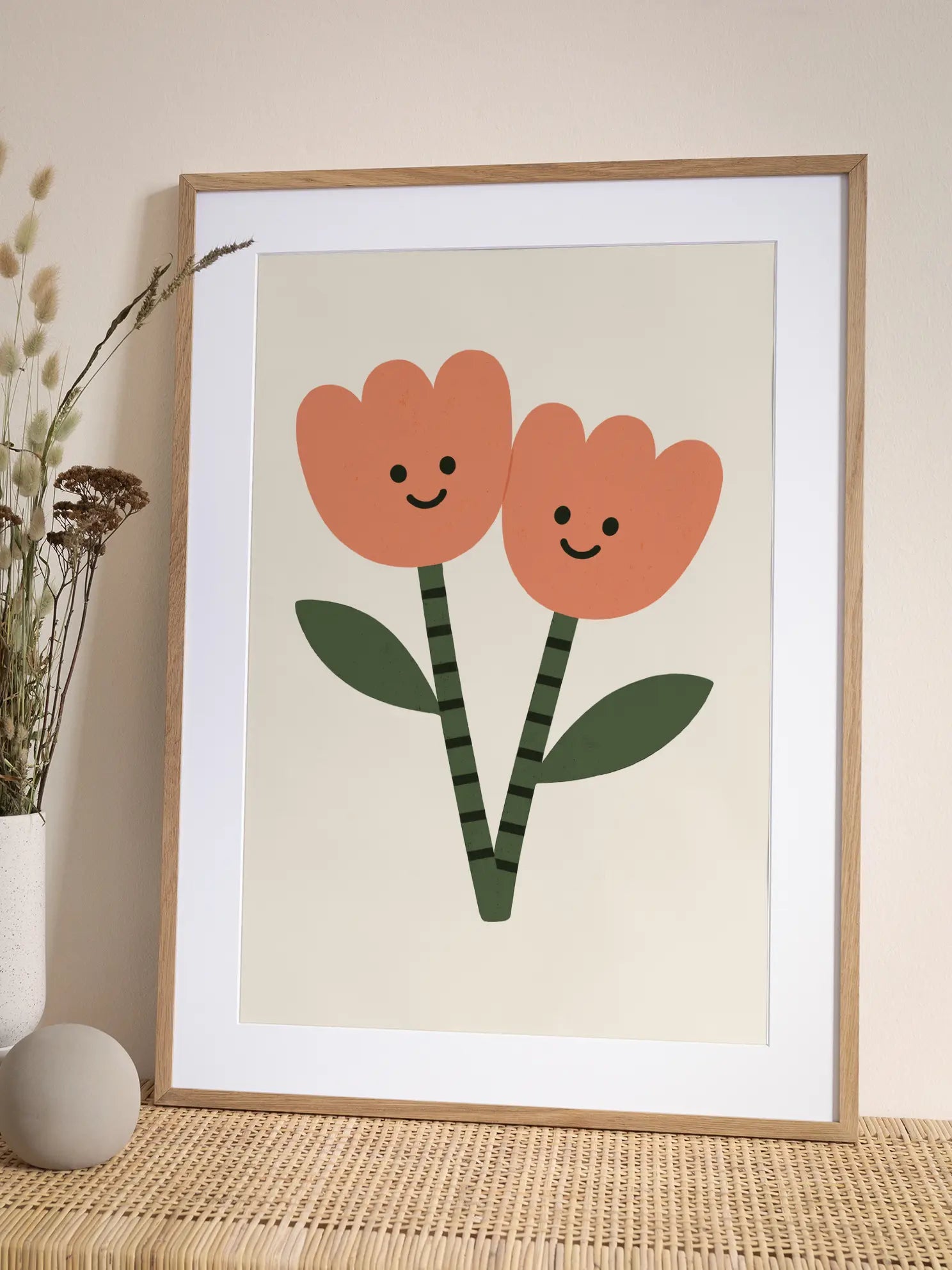 Smiley Flowers Poster