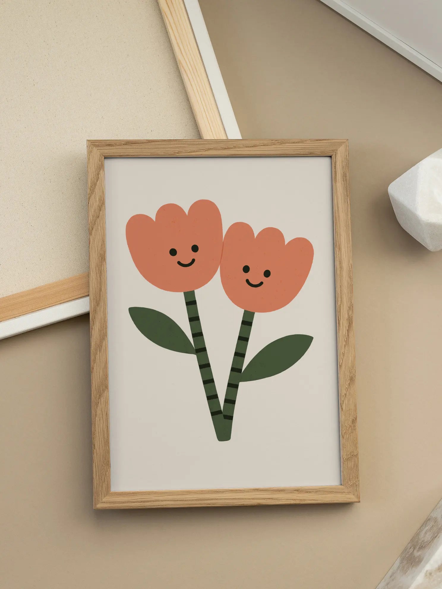 Smiley Flowers Poster