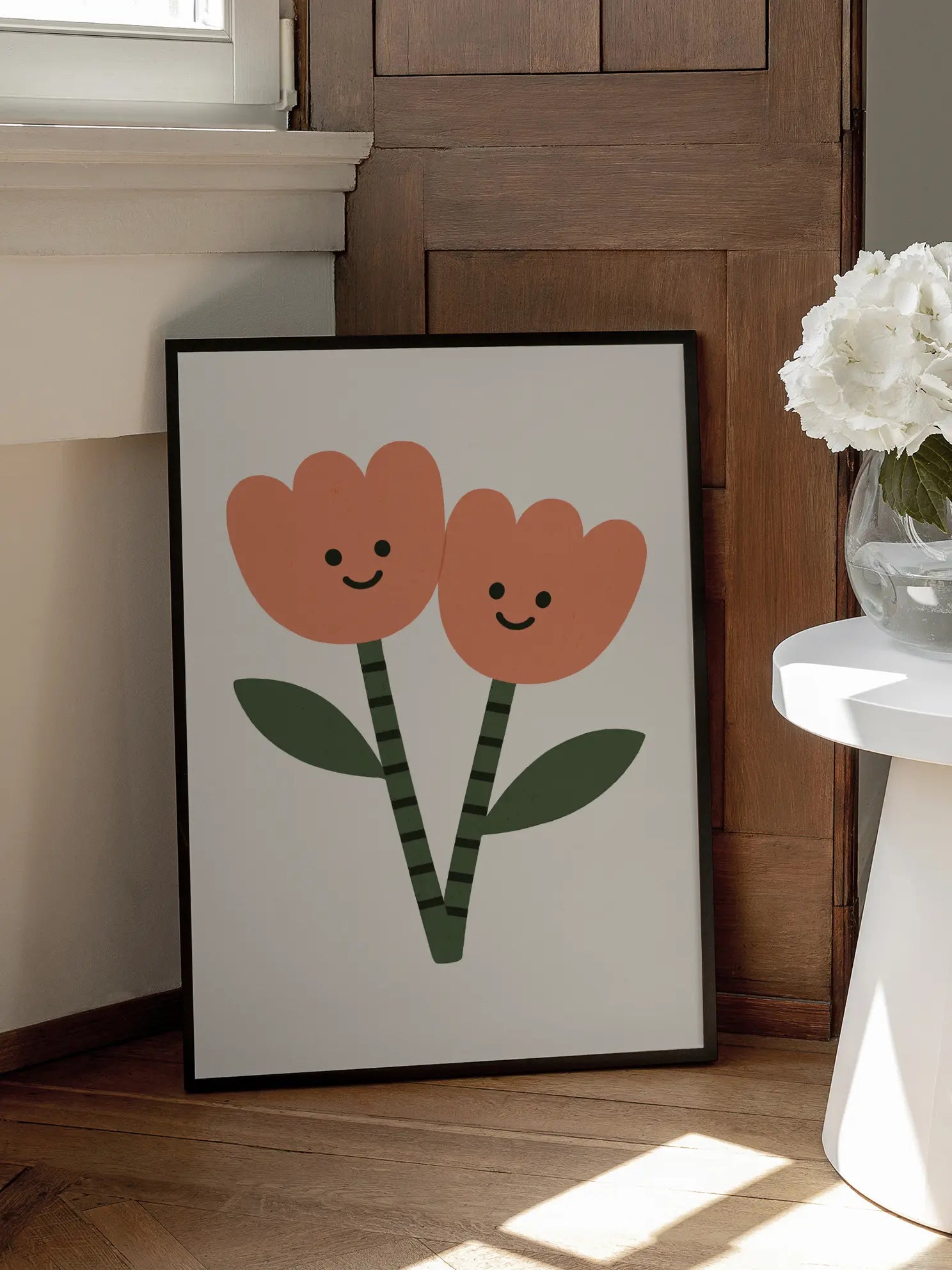 Smiley Flowers Poster