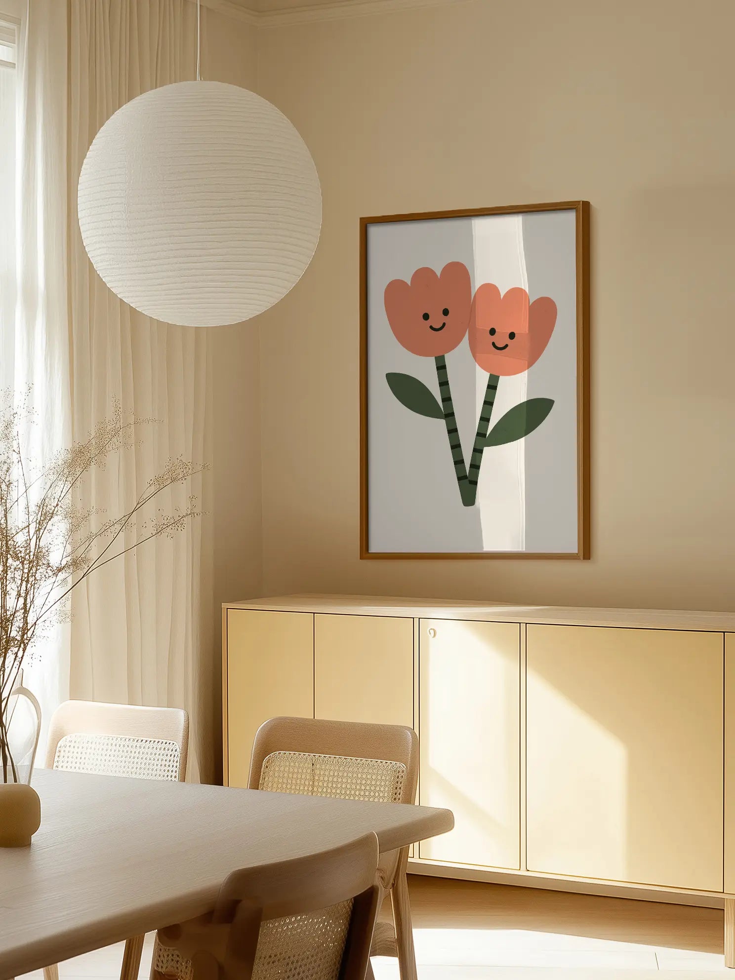 Smiley Flowers Poster