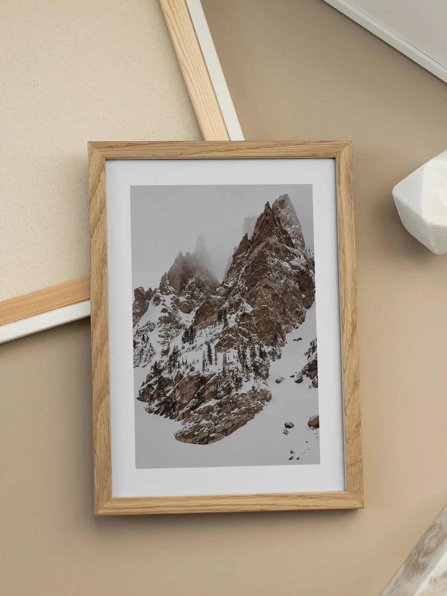 Snowy Mountain Landscape Poster