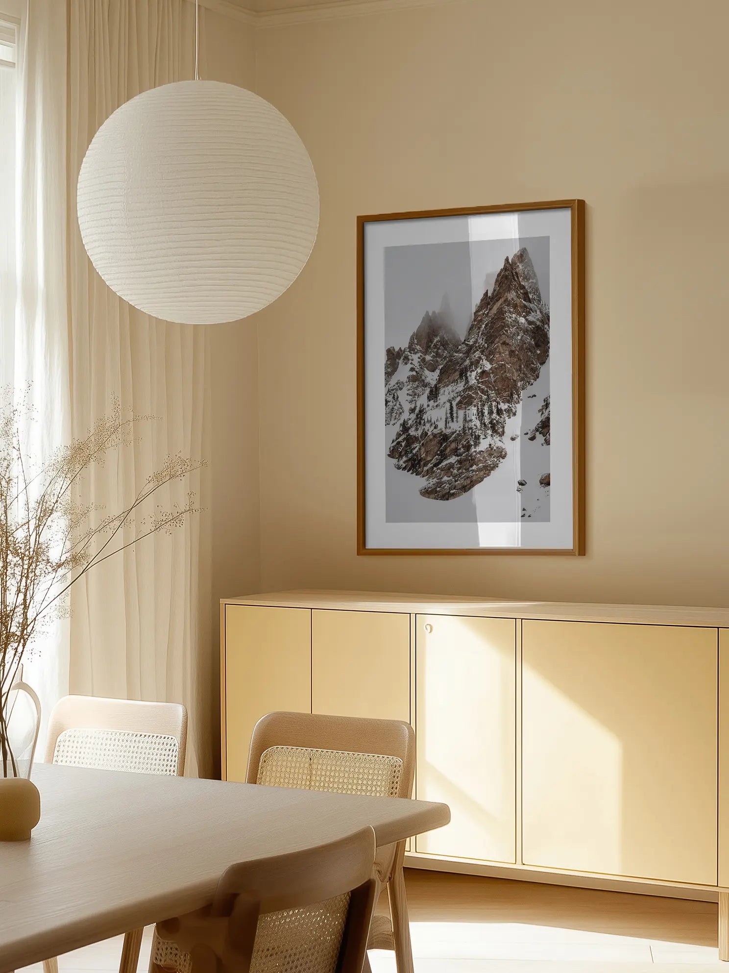 Snowy Mountain Landscape Poster