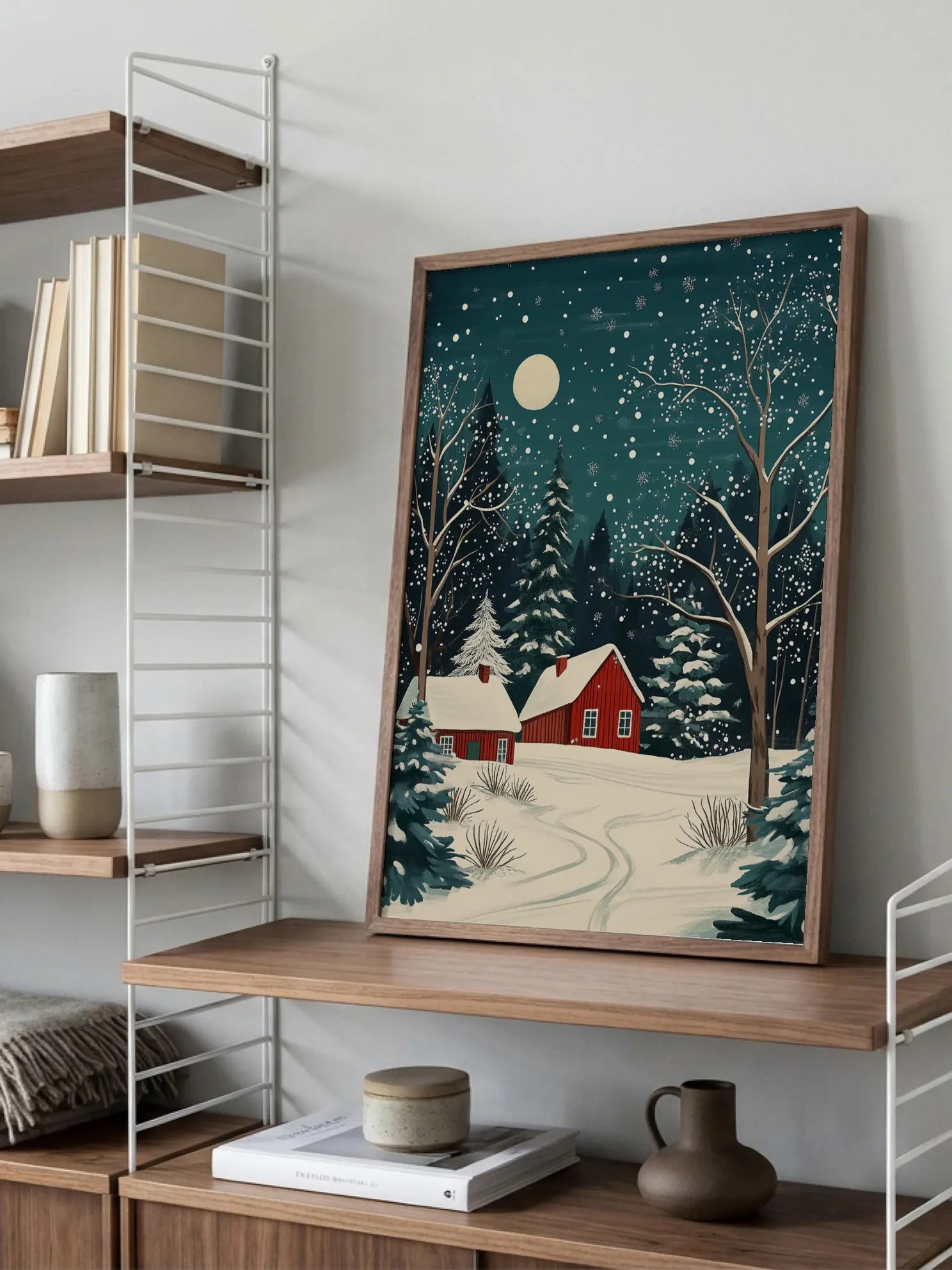 Snowy Winter Landscape Poster