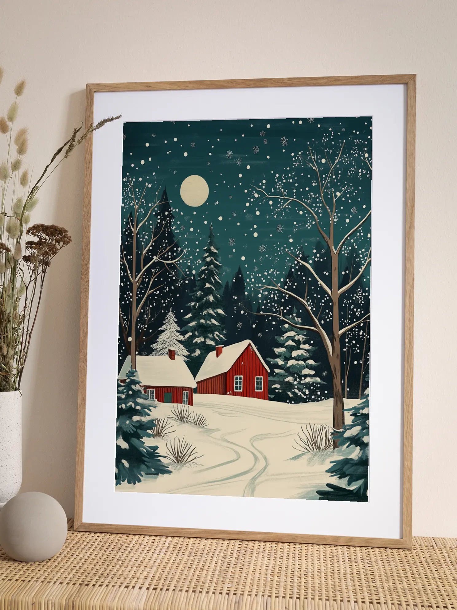 Snowy Winter Landscape Poster