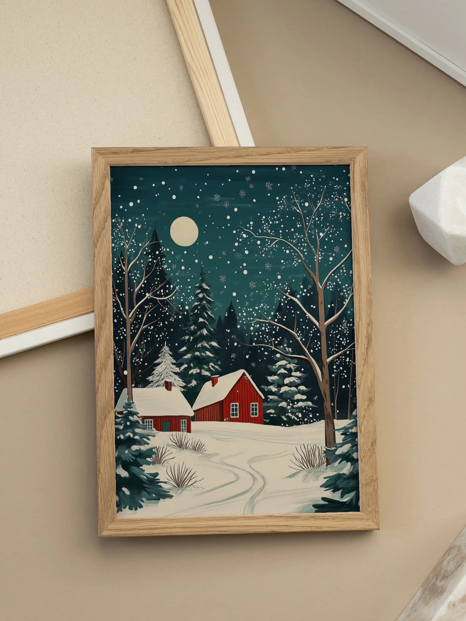 Snowy Winter Landscape Poster
