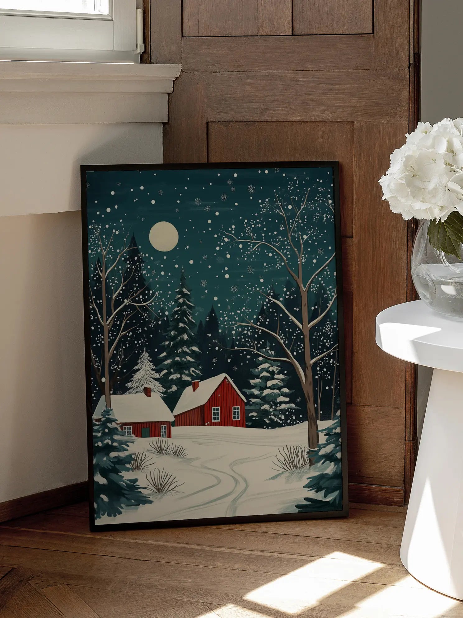 Snowy Winter Landscape Poster