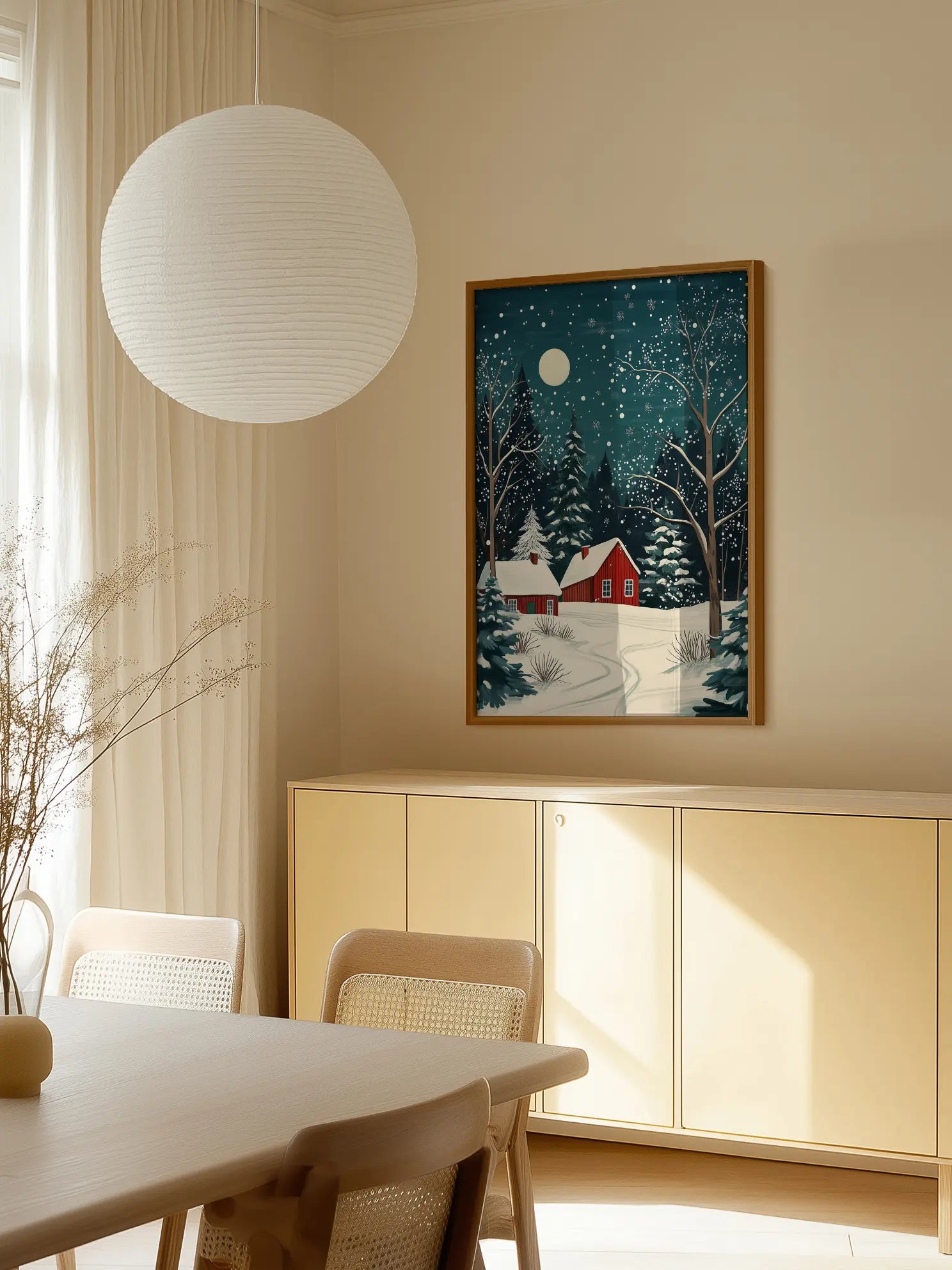 Snowy Winter Landscape Poster