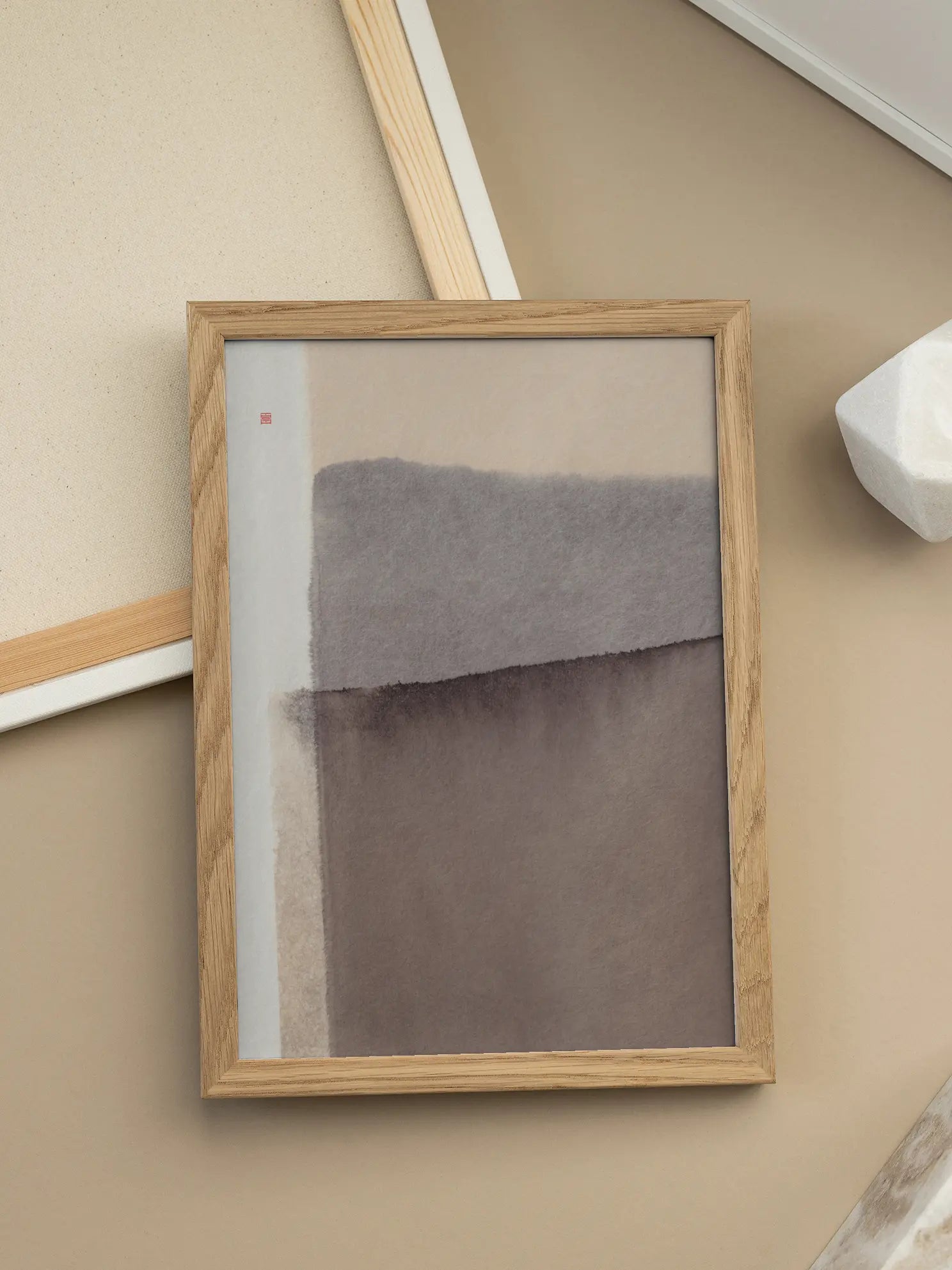 Soft Braun Abstract Poster