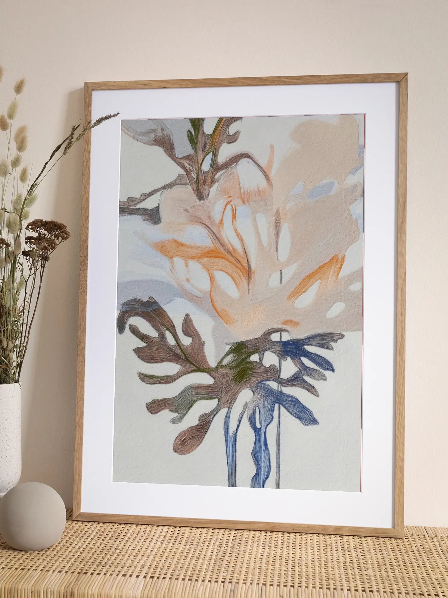 Soft Floral Abstract Poster