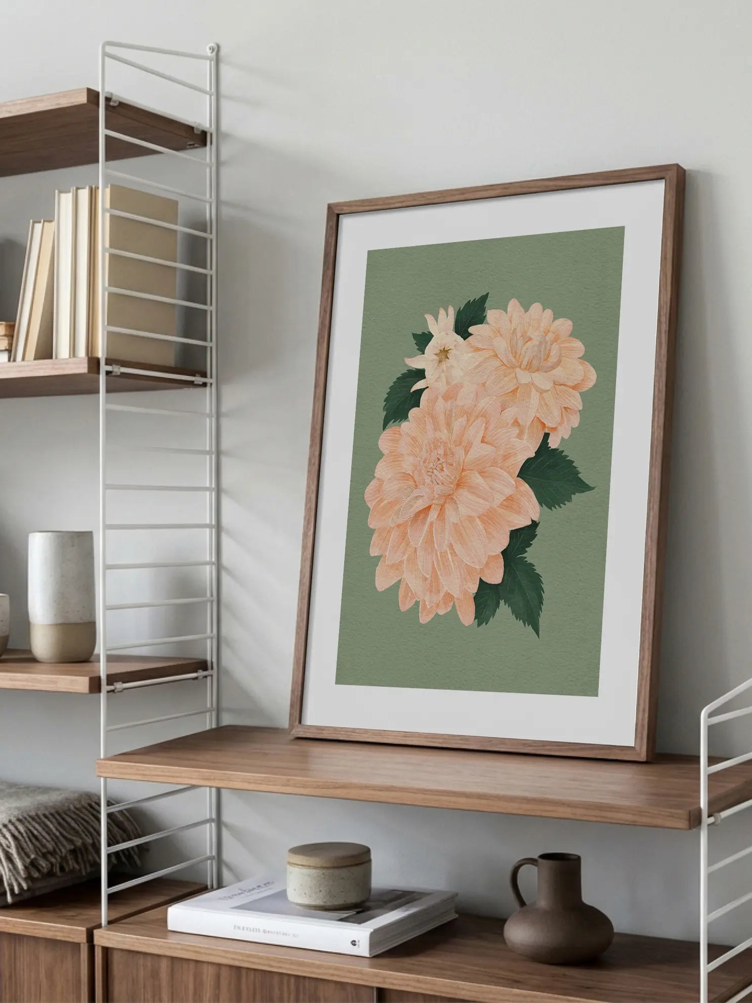 Soft Peach Botanical Poster