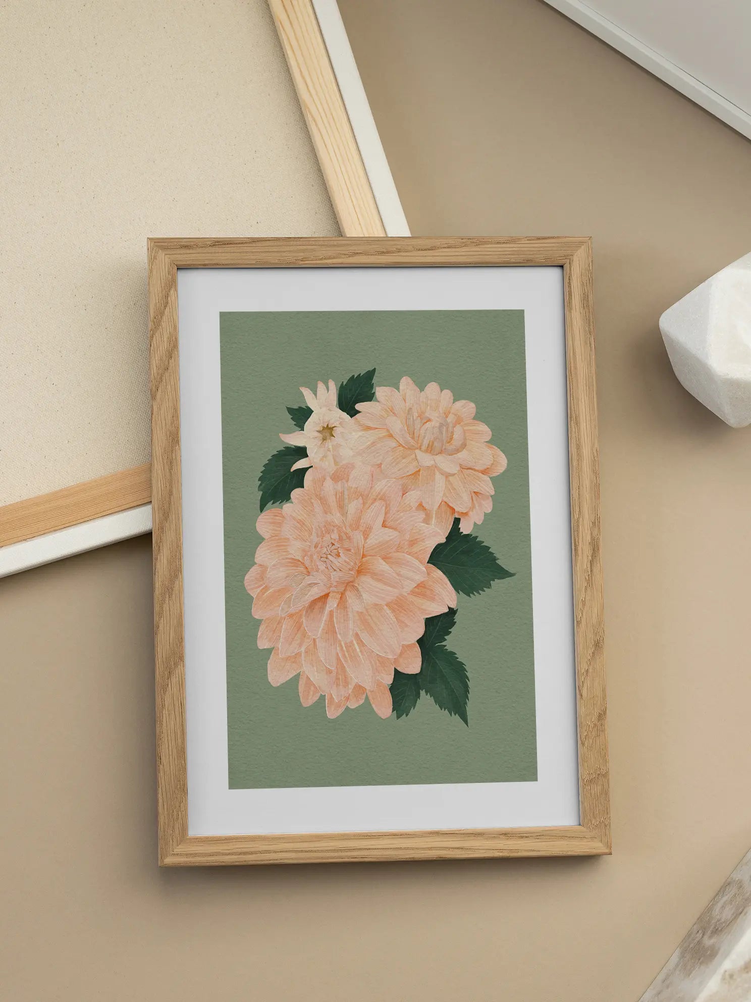 Soft Peach Botanical Poster