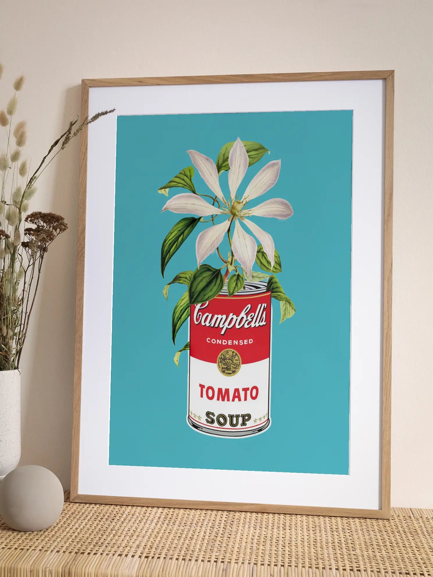 Soup Can Flower Poster