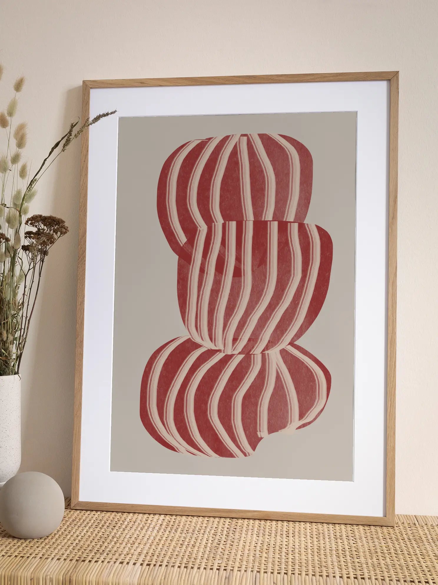 Stacked Red Stones No1 Poster