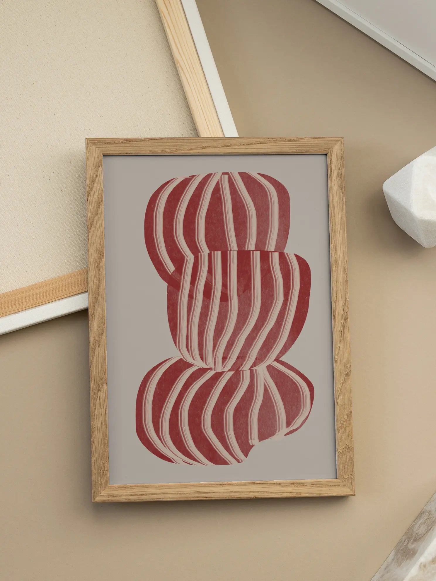 Stacked Red Stones No1 Poster