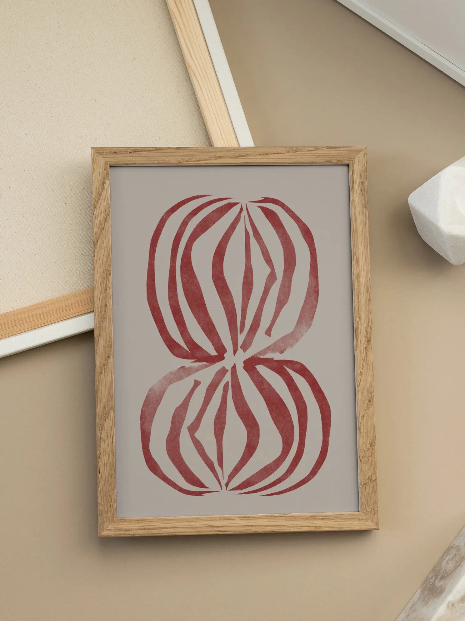 Stacked Red Stones No2 Poster