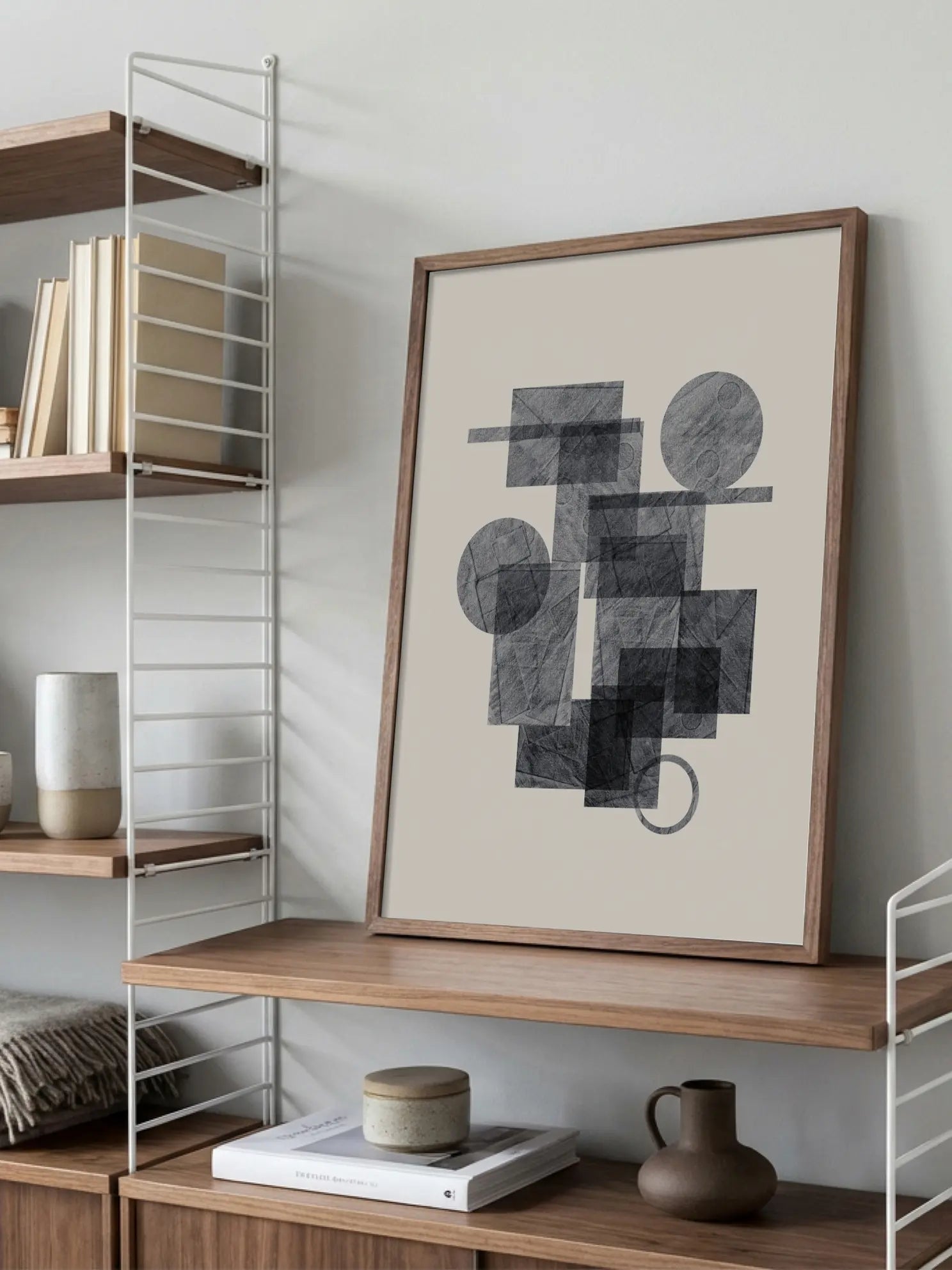 Stacked Shapes Poster