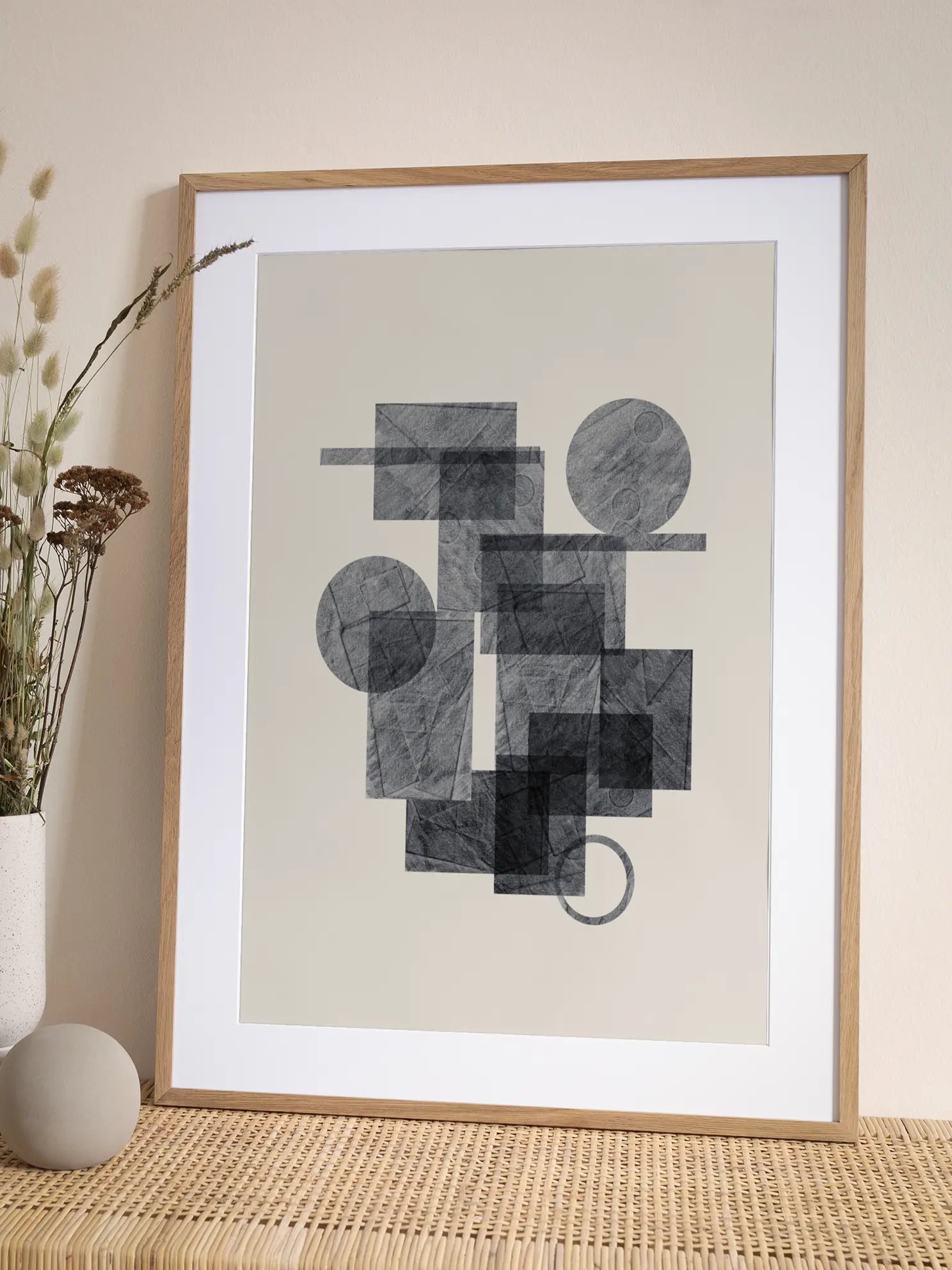 Stacked Shapes Poster