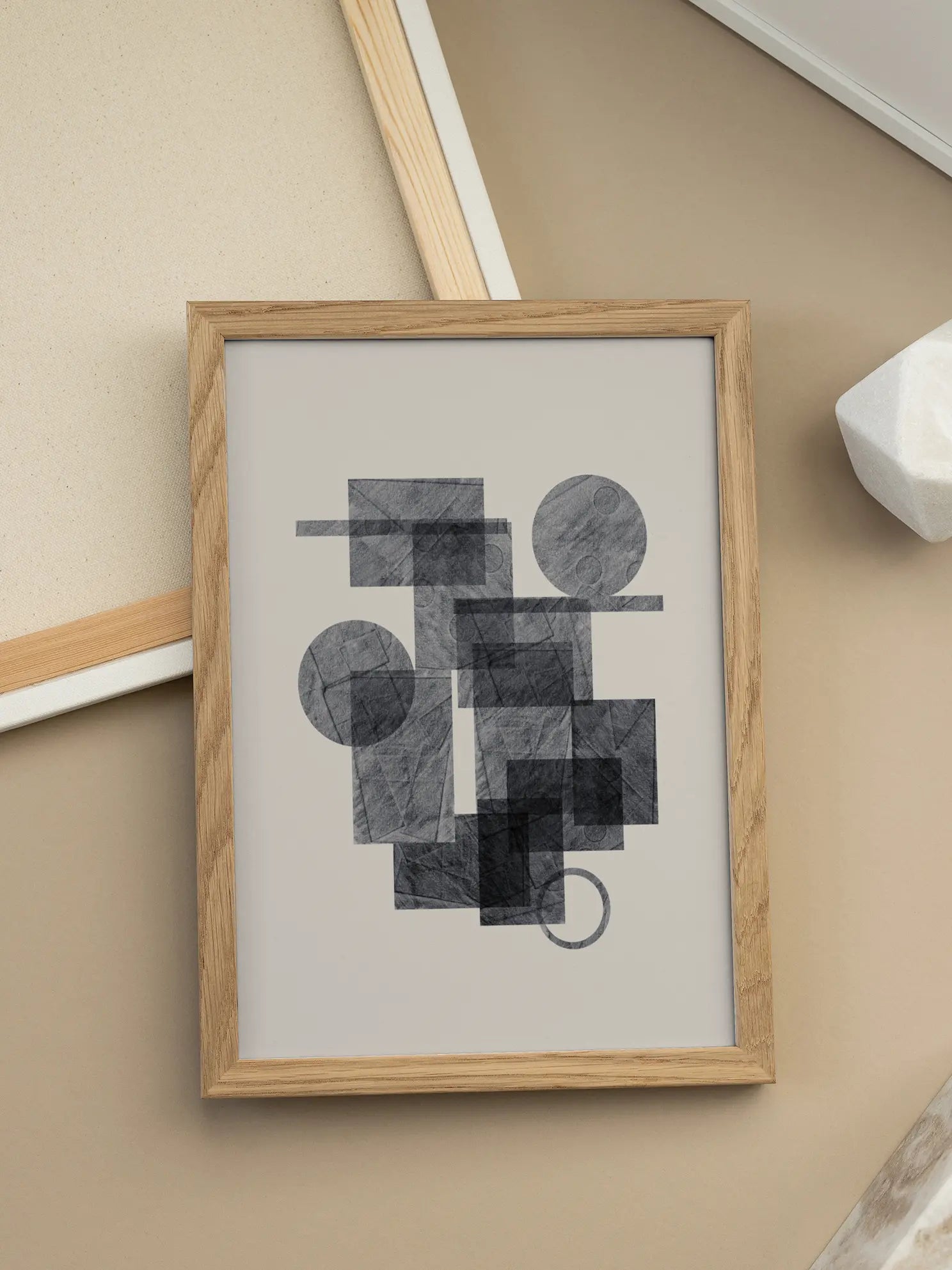 Stacked Shapes Poster
