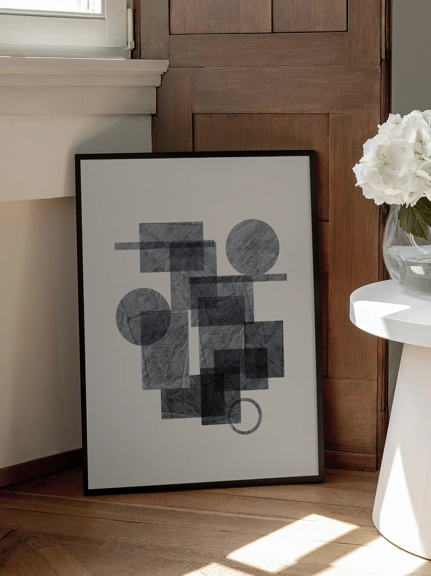 Stacked Shapes Poster