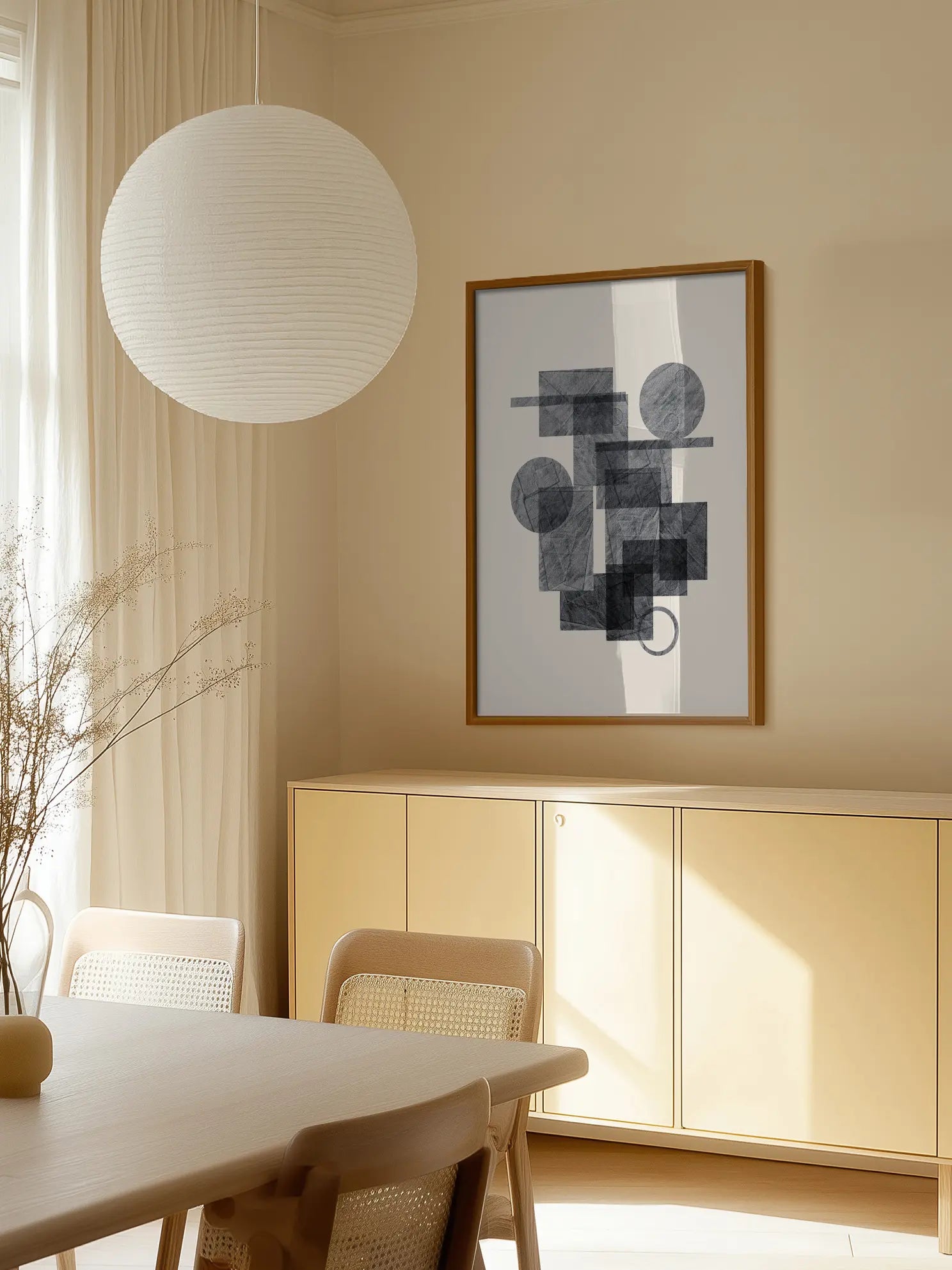 Stacked Shapes Poster