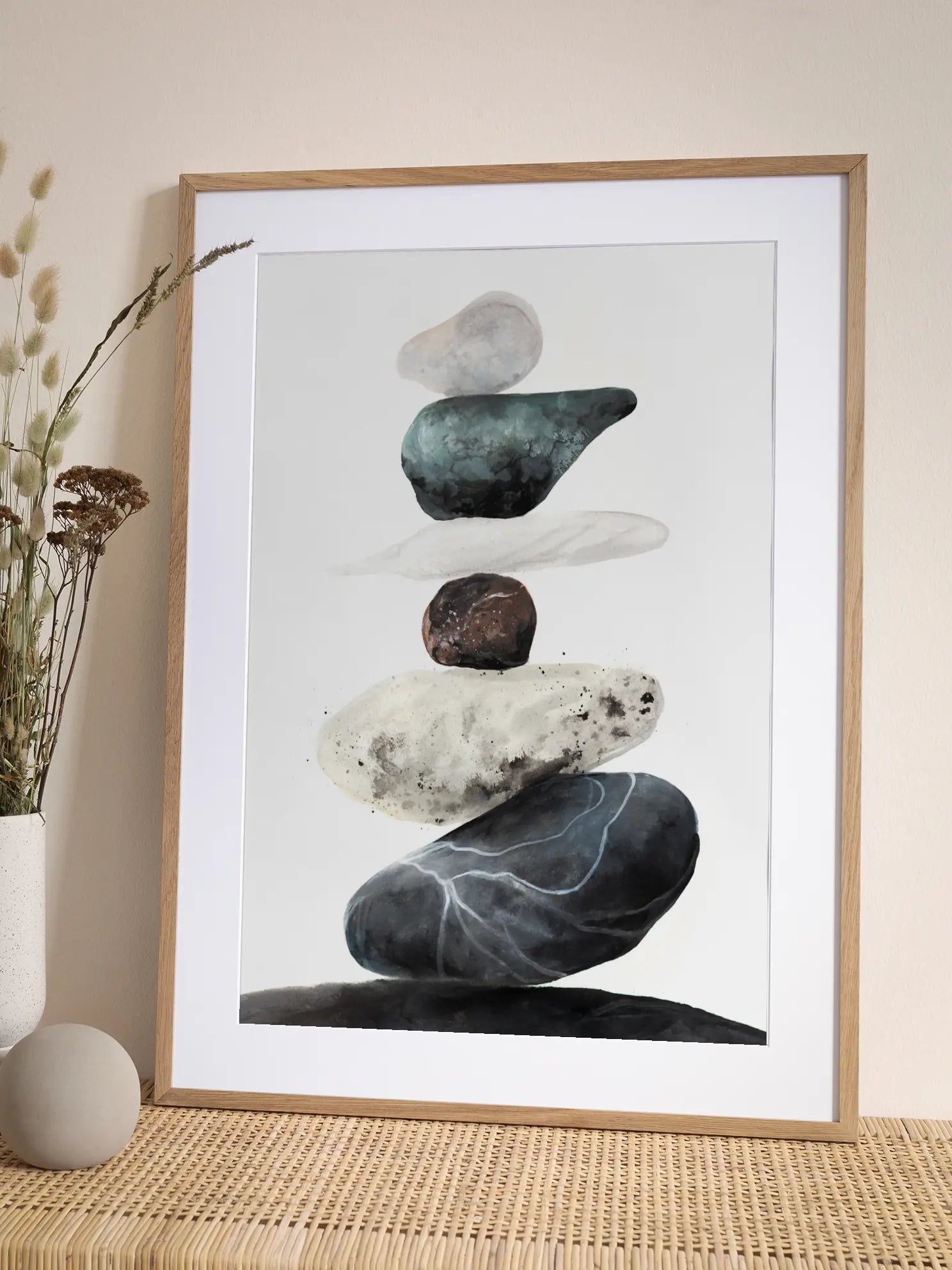 Stacked Yoga Stones Poster