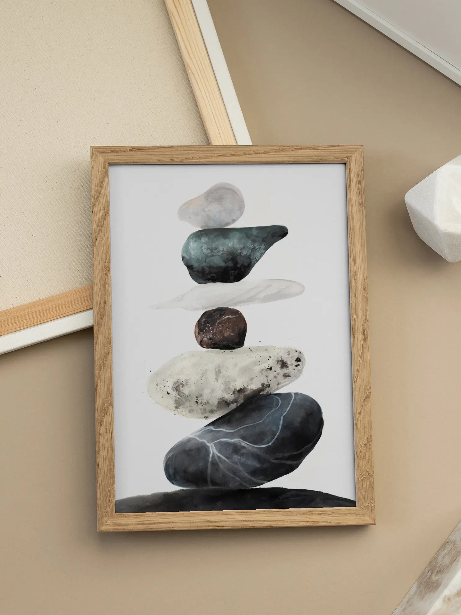 Stacked Yoga Stones Poster