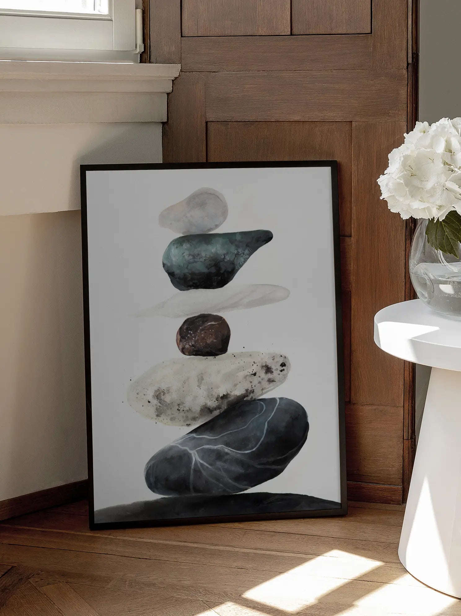 Stacked Yoga Stones Poster