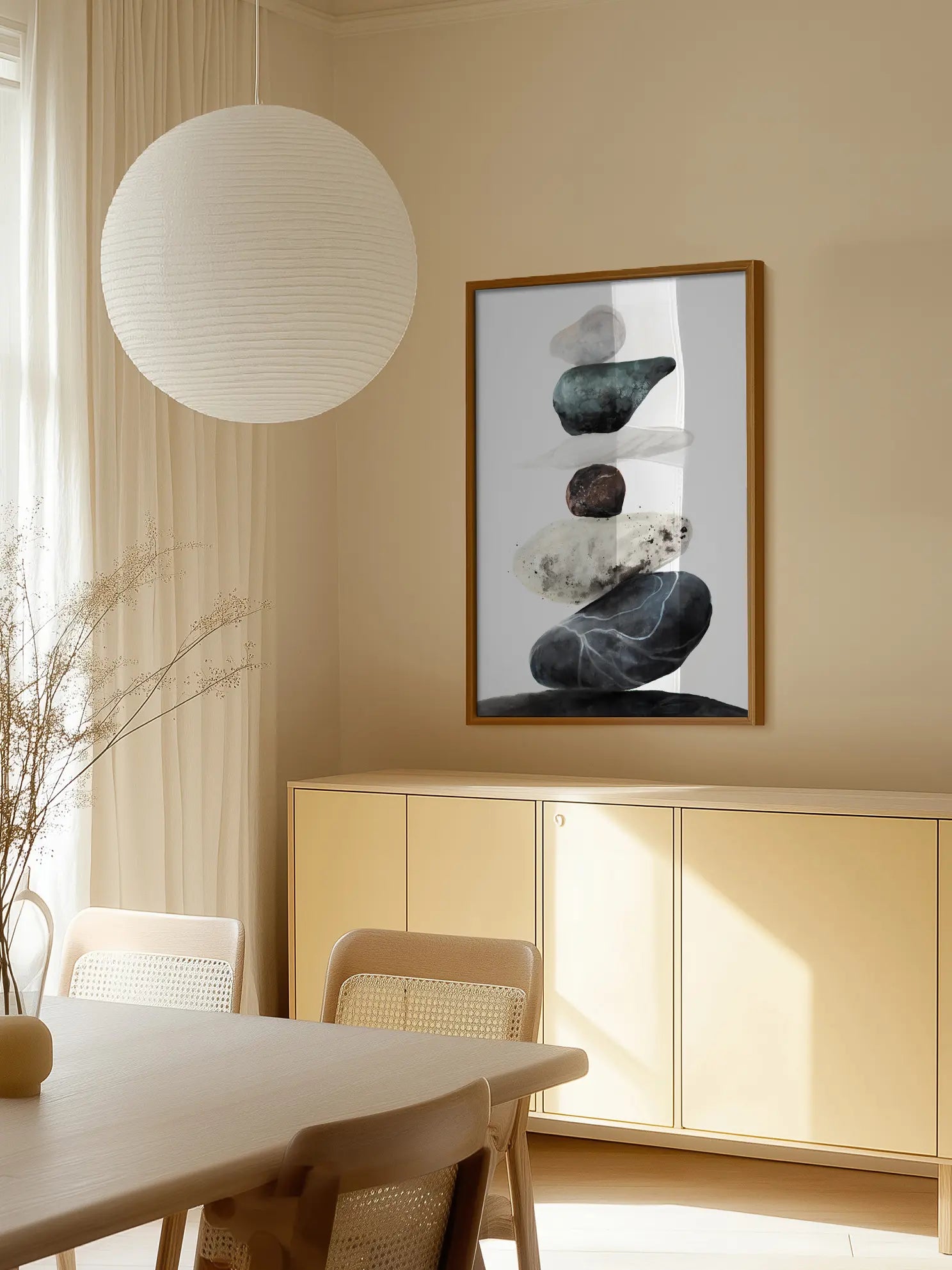 Stacked Yoga Stones Poster