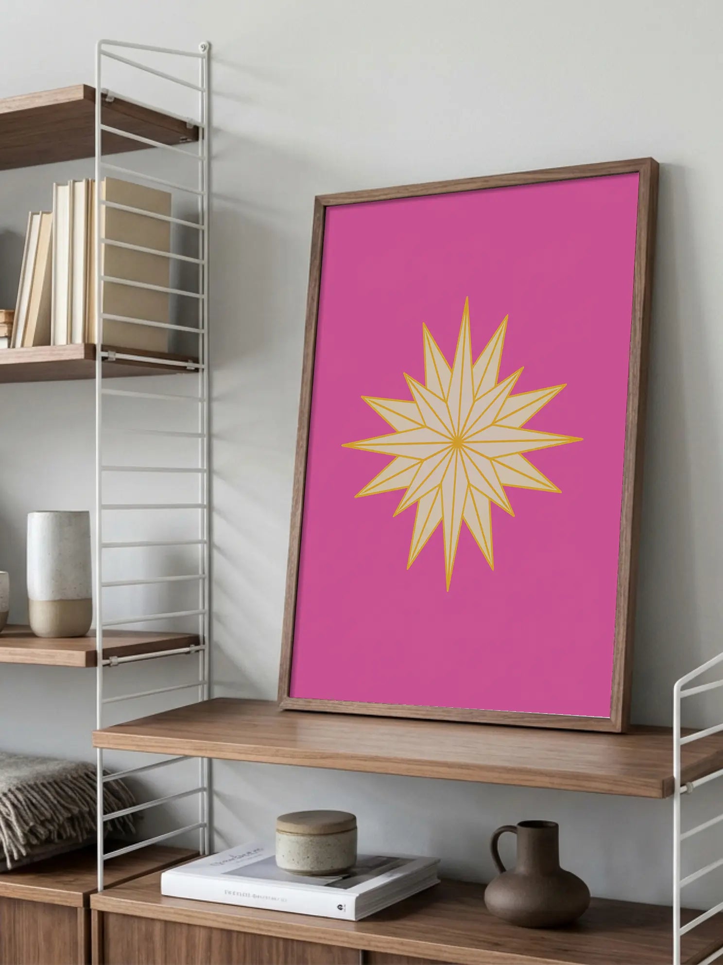 Star Shape Pink Poster