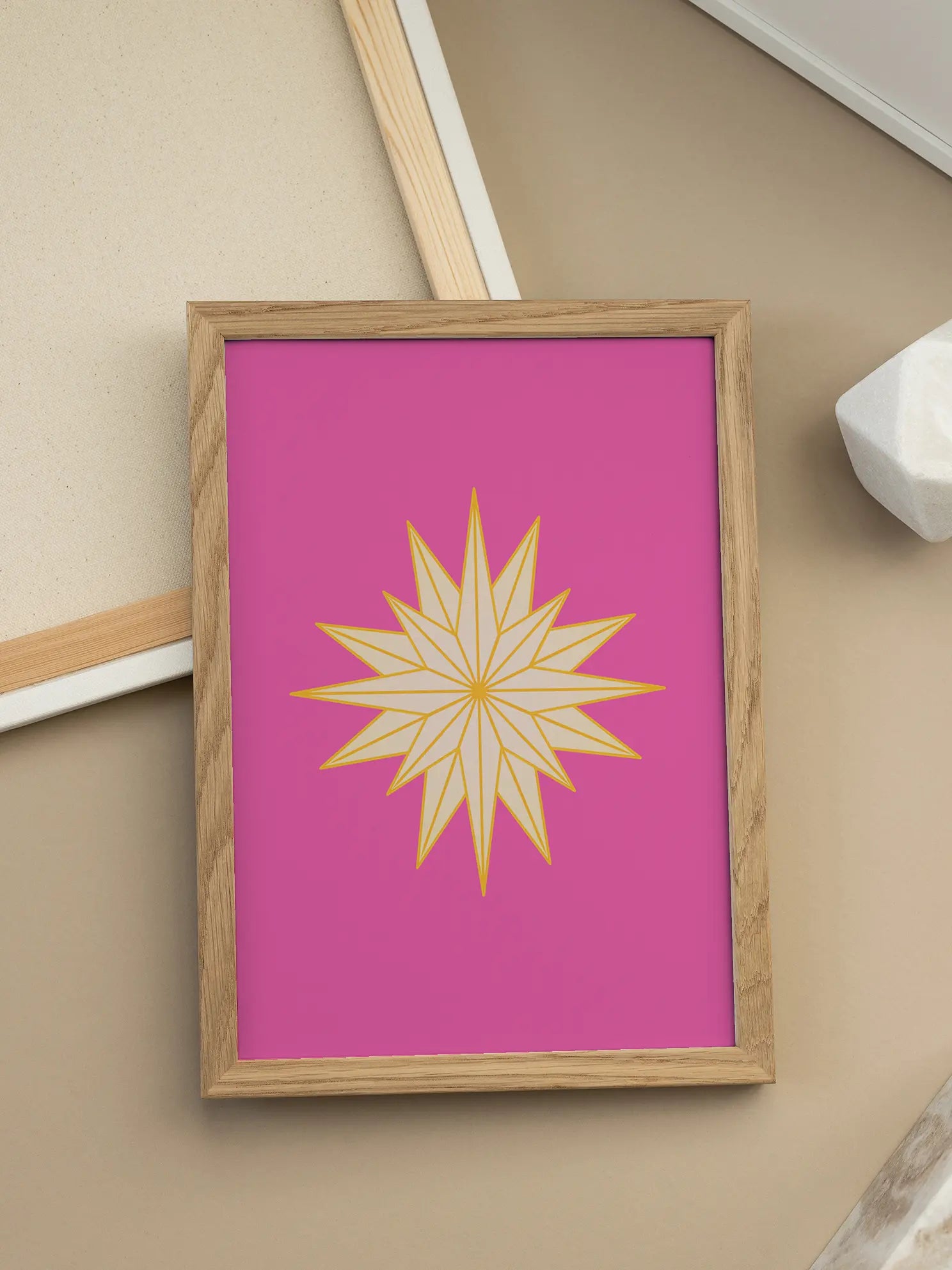 Star Shape Pink Poster