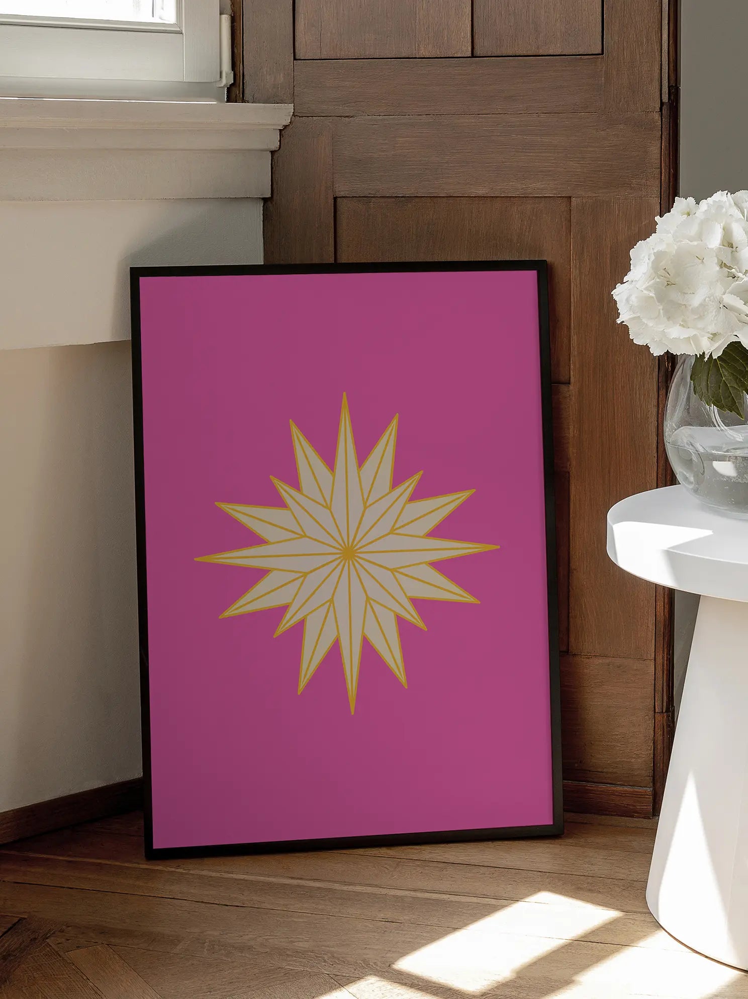 Star Shape Pink Poster
