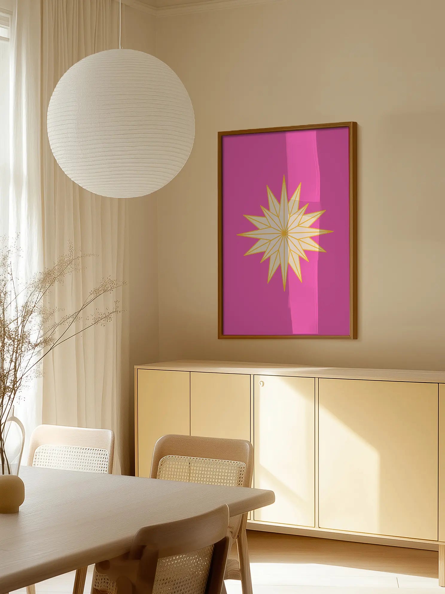 Star Shape Pink Poster