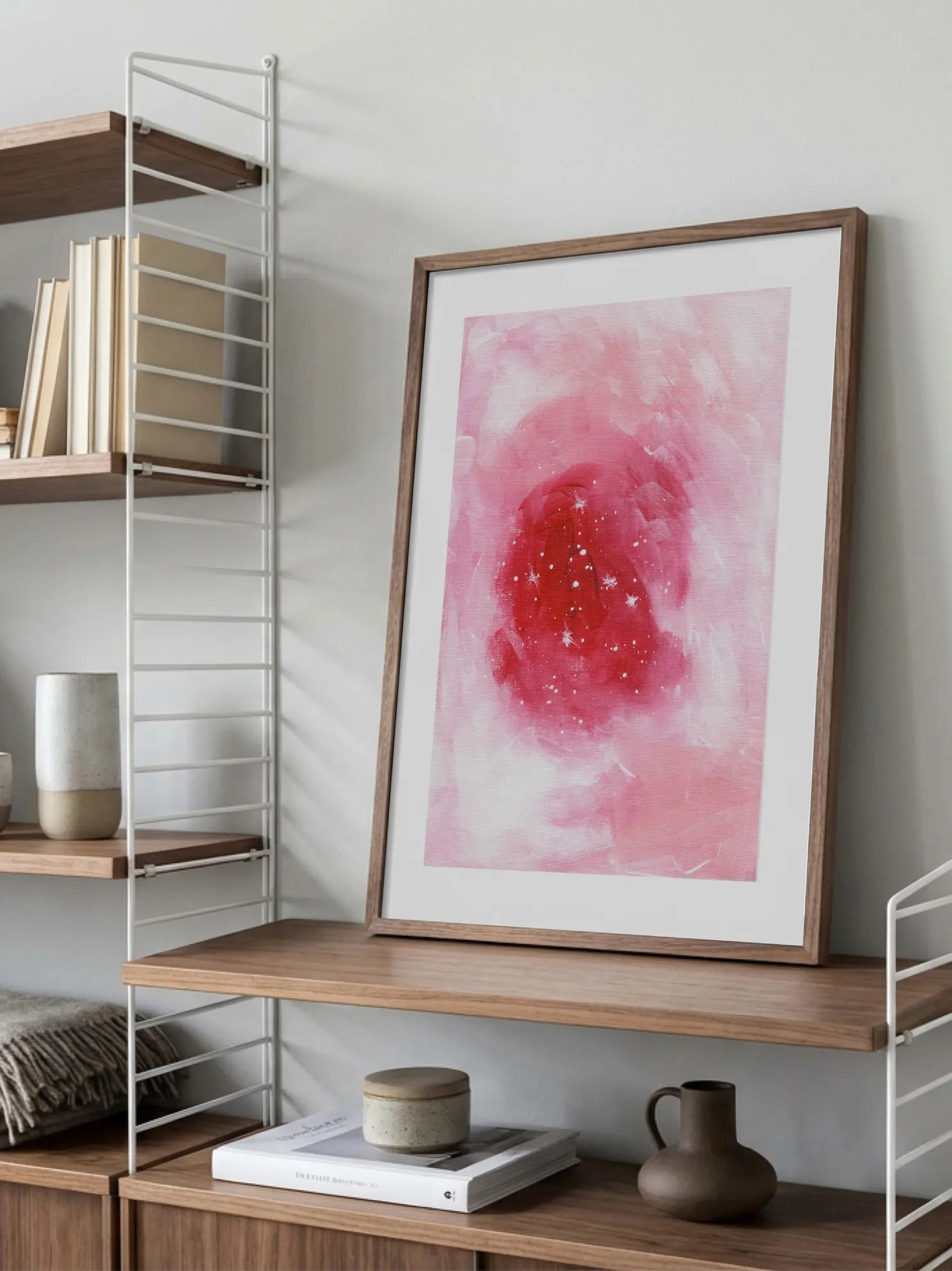 Starry Pink Swirl Poster
